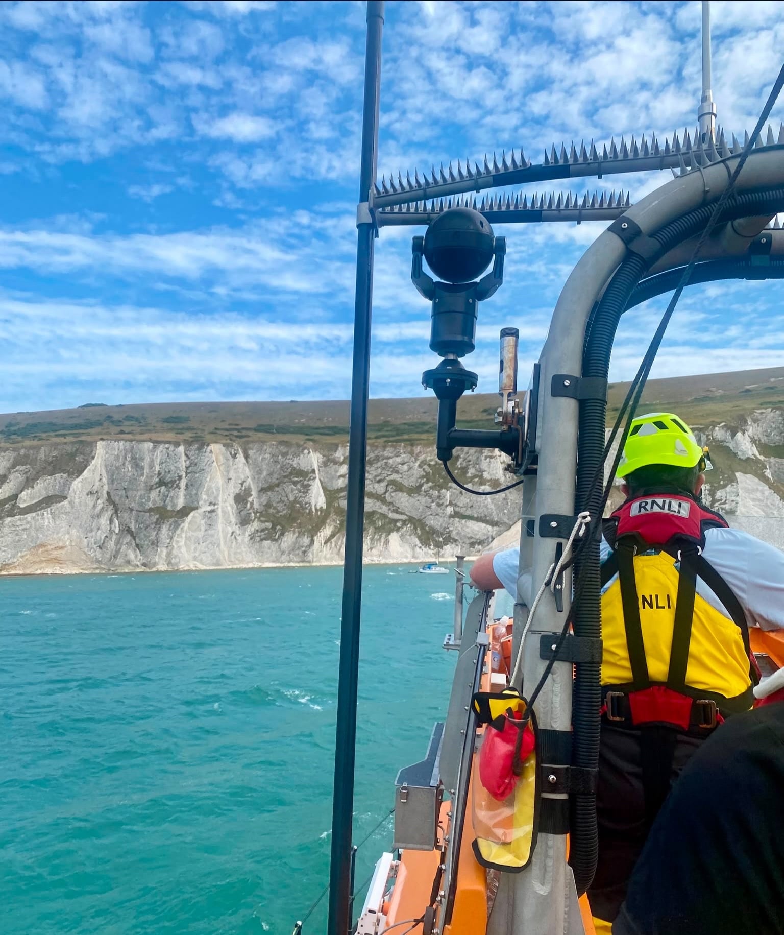 17-25 on passage past the Needles Lighthouse