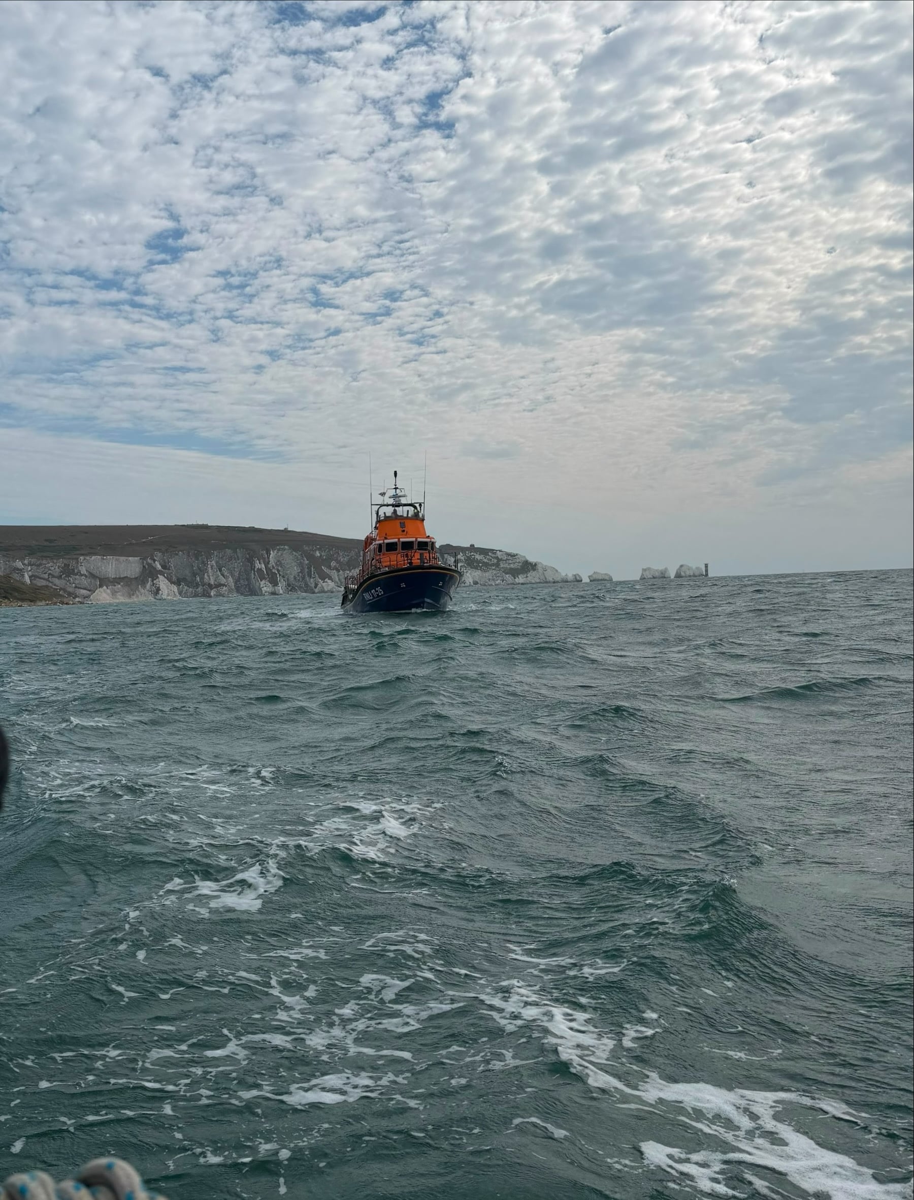 17-25 on passage past the Needles Lighthouse