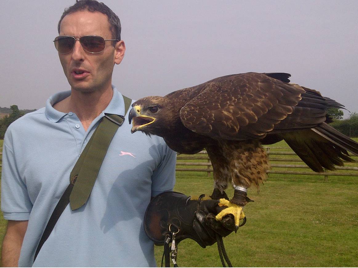 A man with a Golden Eagle