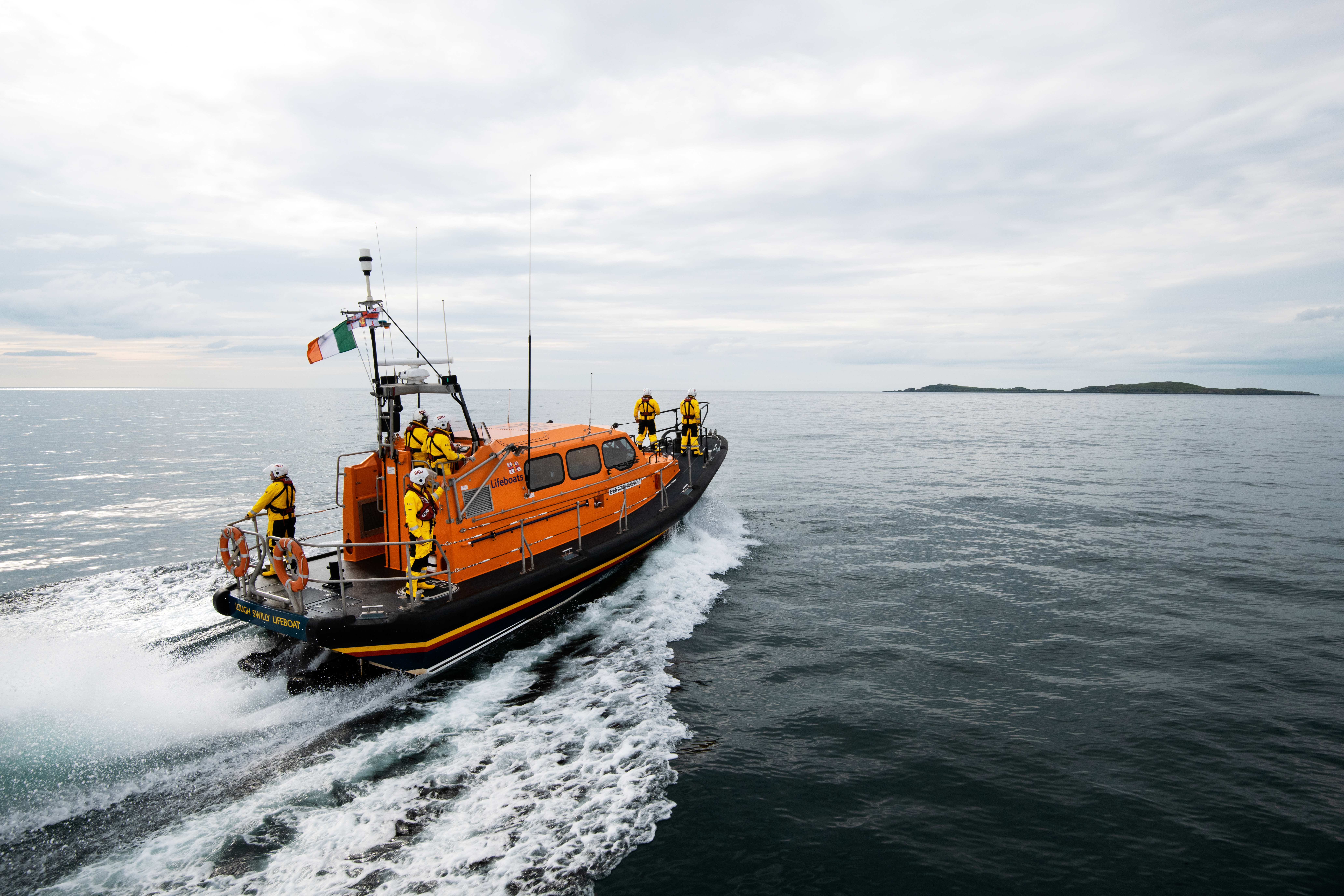 Lough Swilly RNLI's Shannon class lifeboat at sea