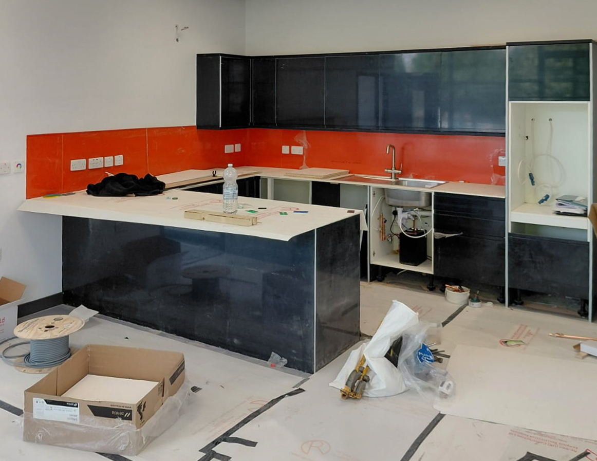 Spacious kitchen for the lifeboat crews