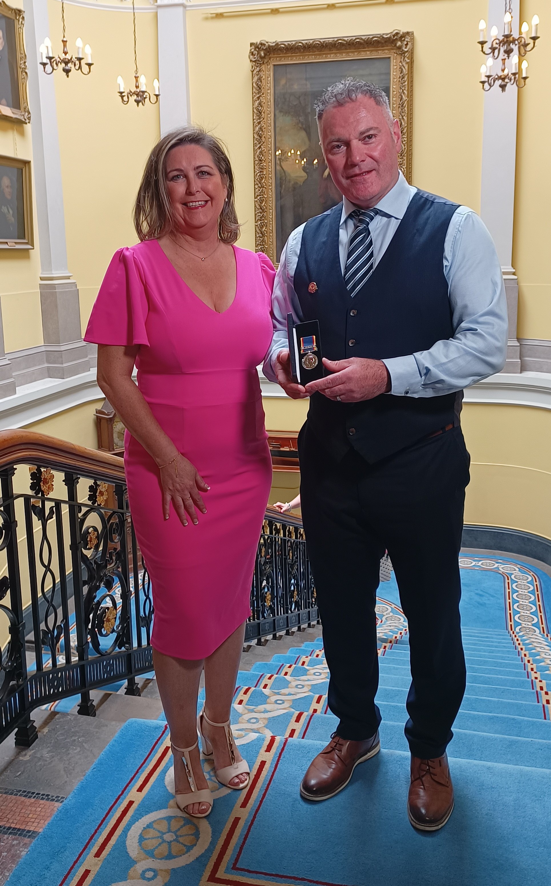 Eamonn and Samantha Mahon at the Volunteer Recognition Event at the Belfast Harbour Commissioners Office