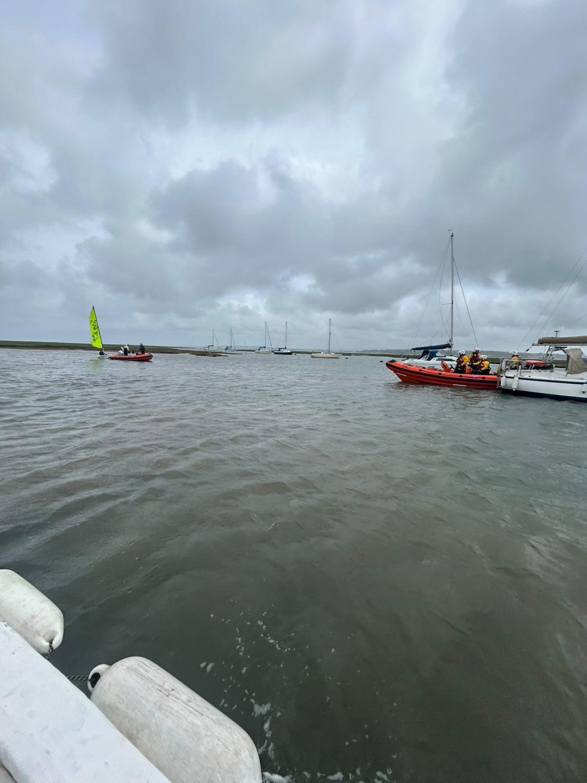 Lifeboat on route to rescue