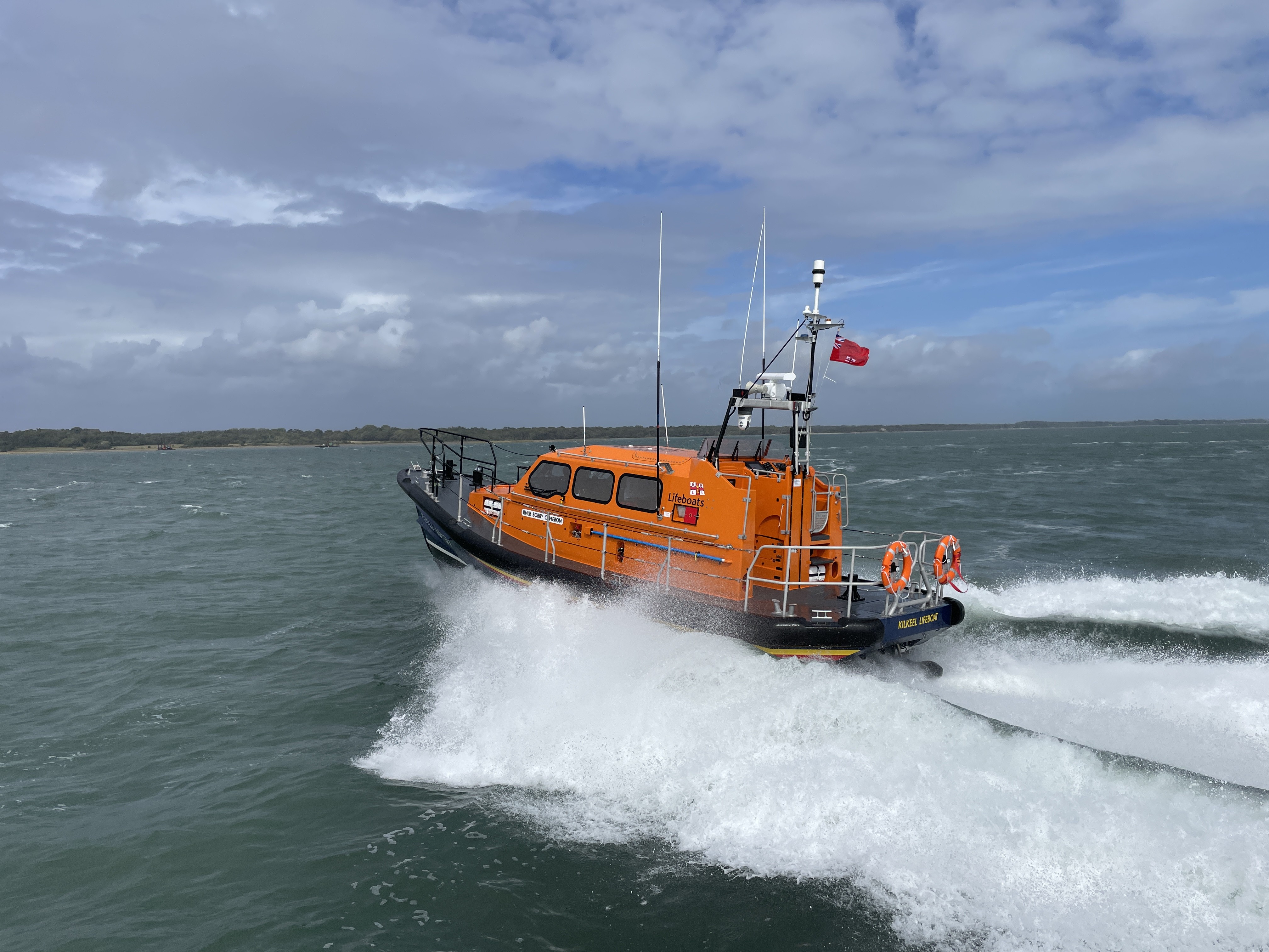Kilkeel RNLI's new Shannon Bobby Cameron at sea
