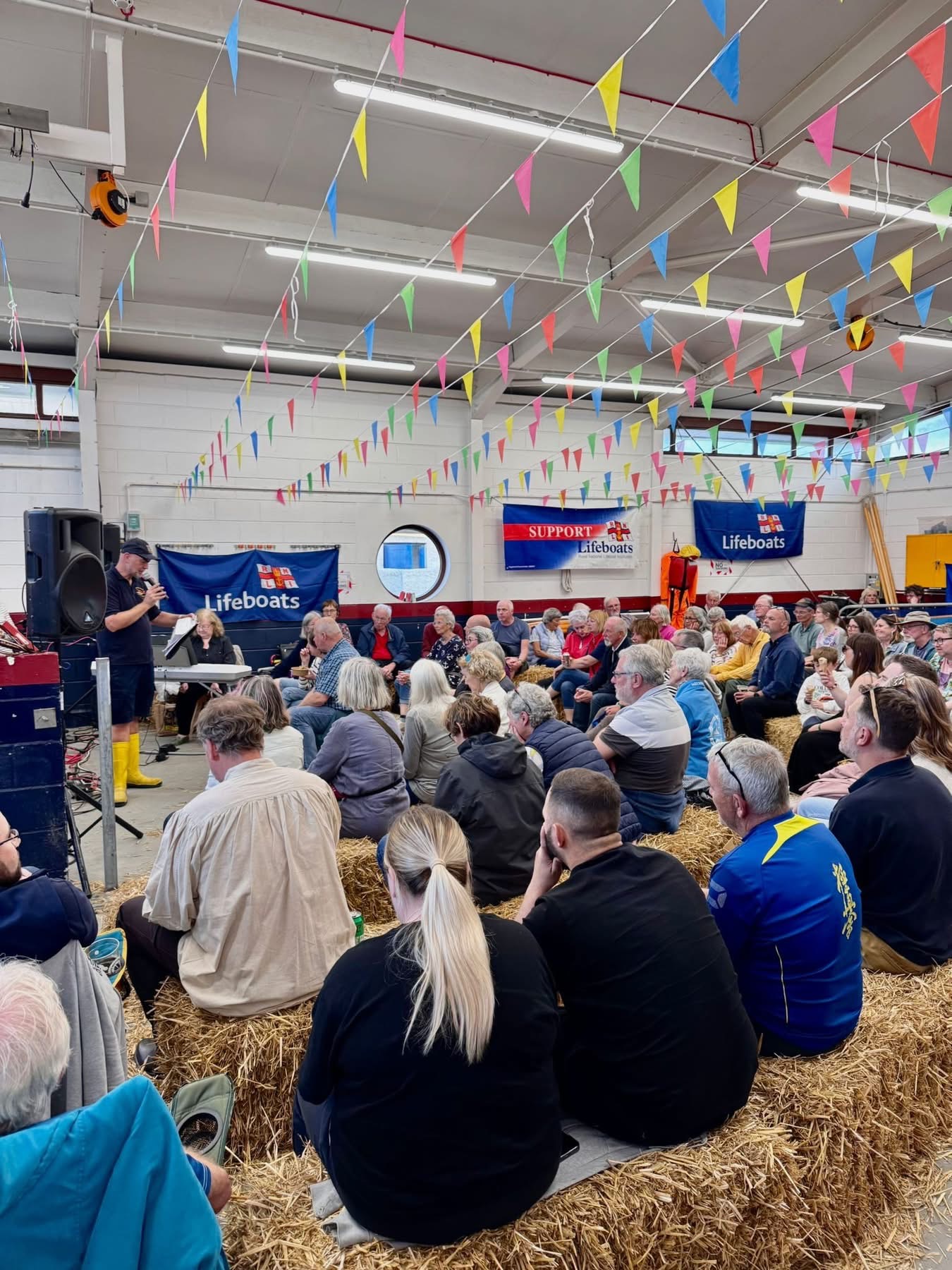 Welcome delivered to crowd by Lifeboat Operations Manager, Paul