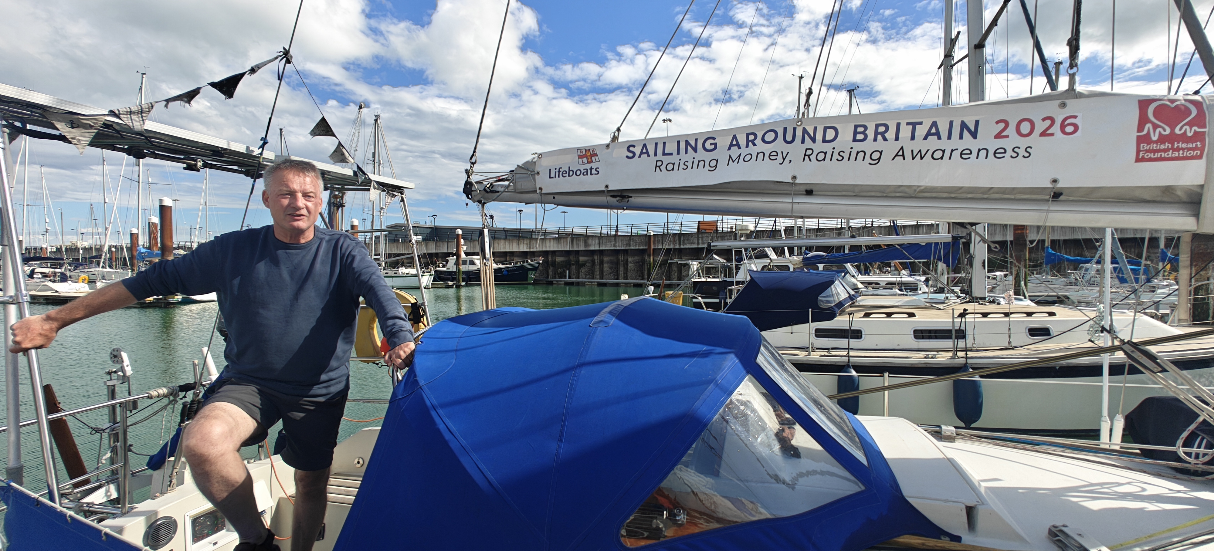 Neil Marshall aboard Waikare - cockpit