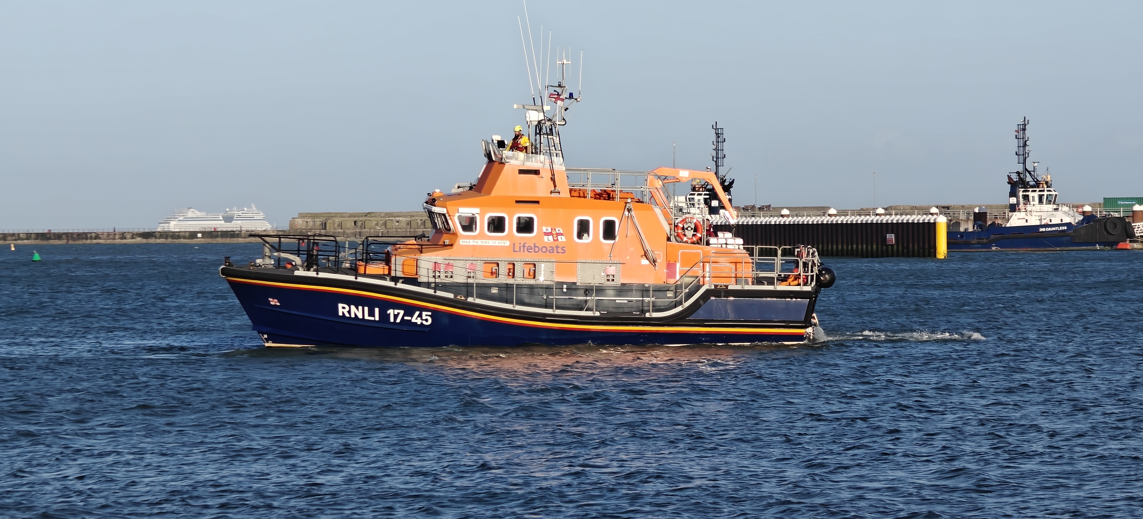 RNLI All weather Lifeboat HRH Duke of Kent in Dover Harbour