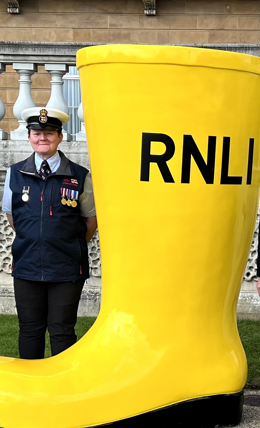 Rhona Meikle pictured at Buckingham Palace during the RNLI's 200th anniversary in 2024