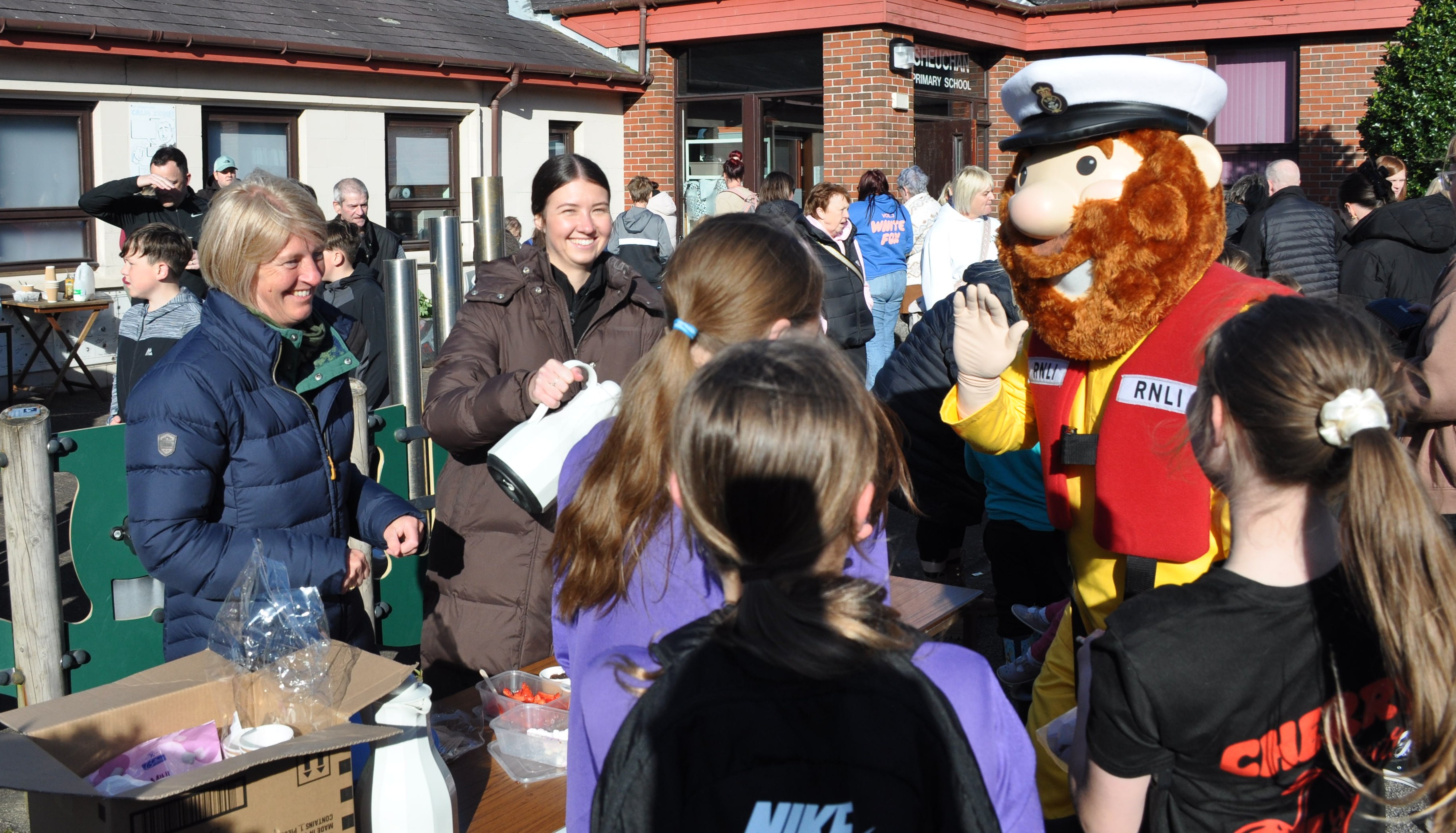 The RNLI's Stormy Stan at Sheuchan Primary School, Stranraer