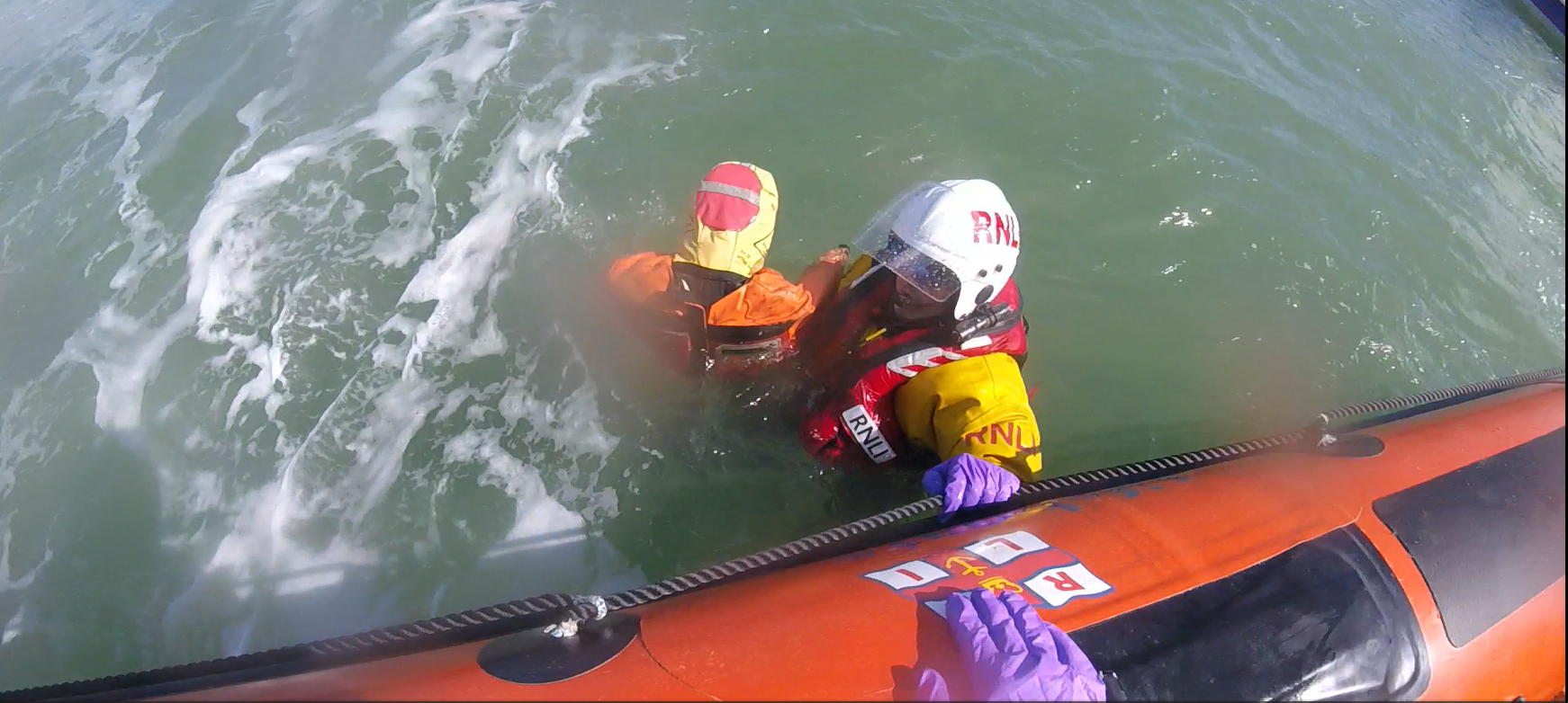 Training dummy rescued from an upturned dinghy.
