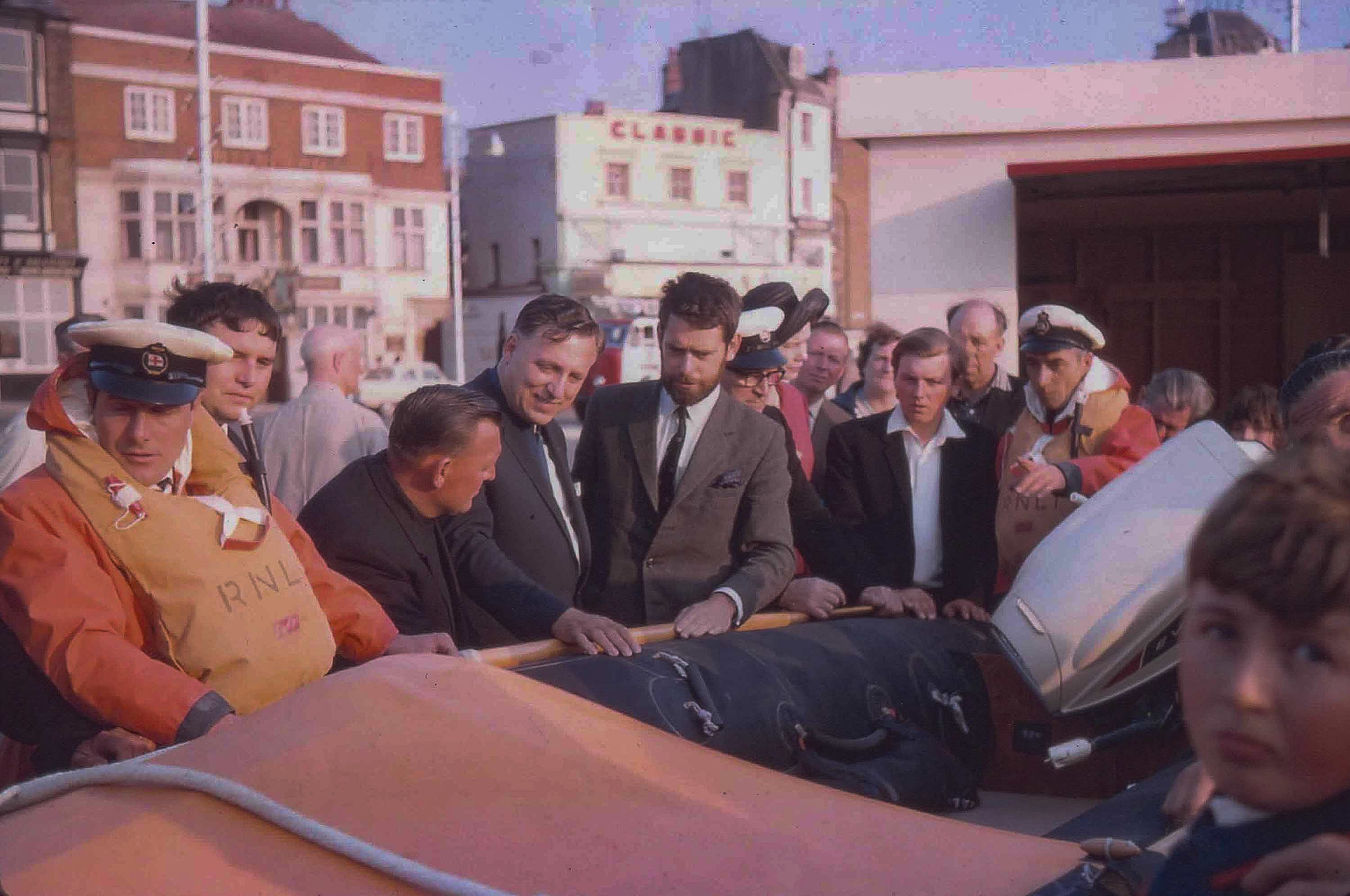 Margate RNLI welcomes it first D class inshore lifeboat 1966 (Source unknown)