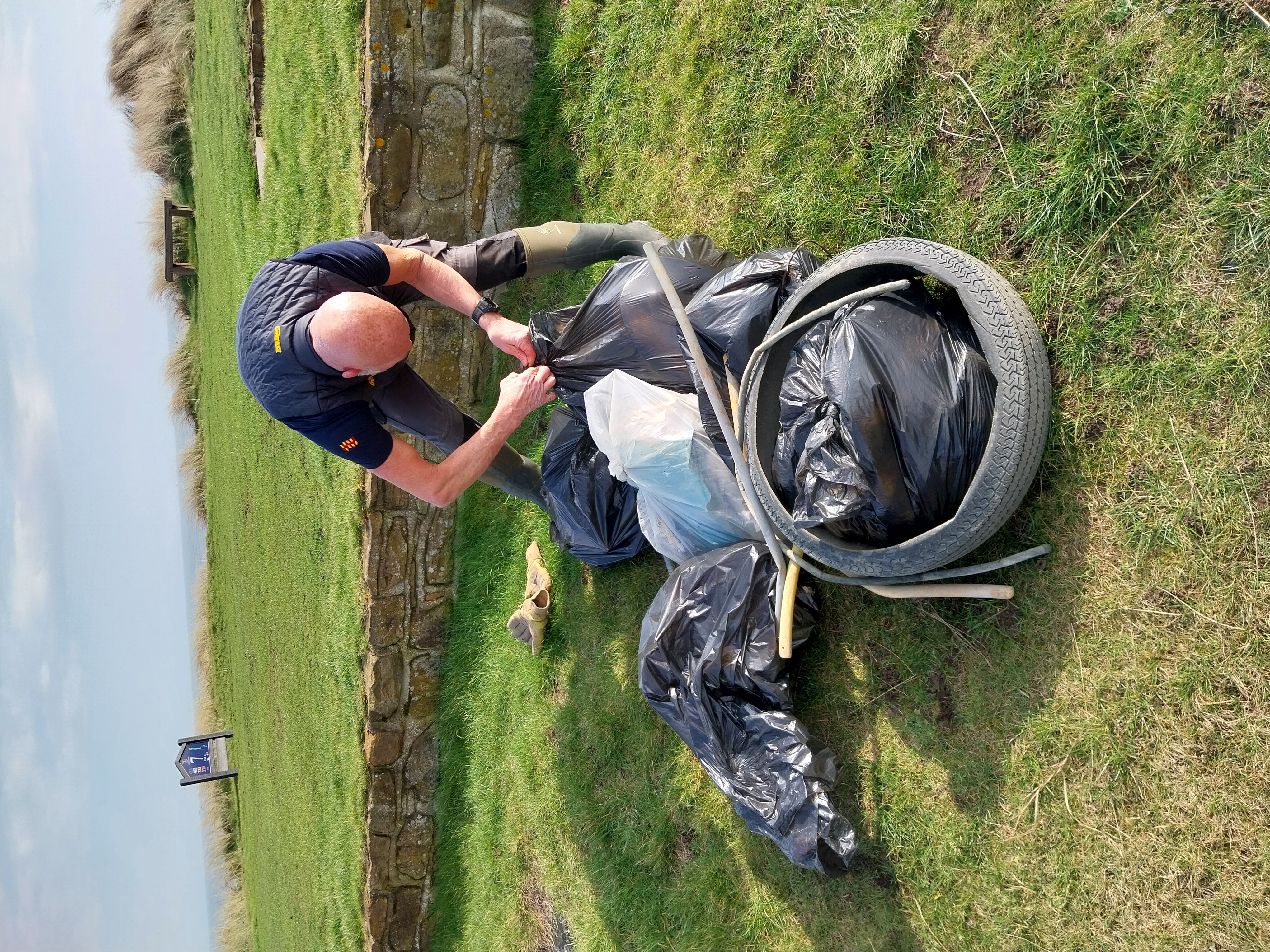 A selection of debris is sorted for removal