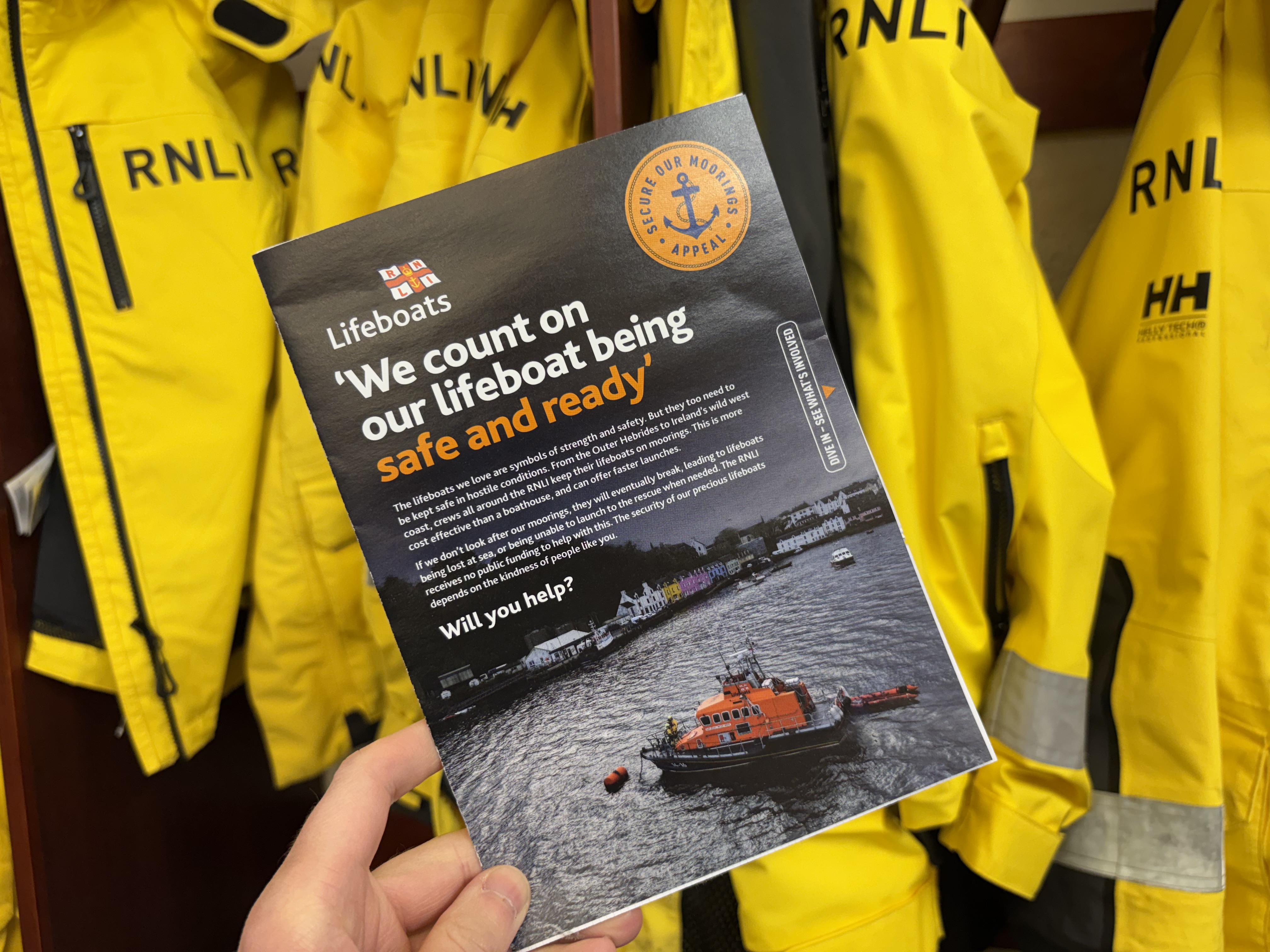 The fundraising letter with Portree lifeboat pictured.
