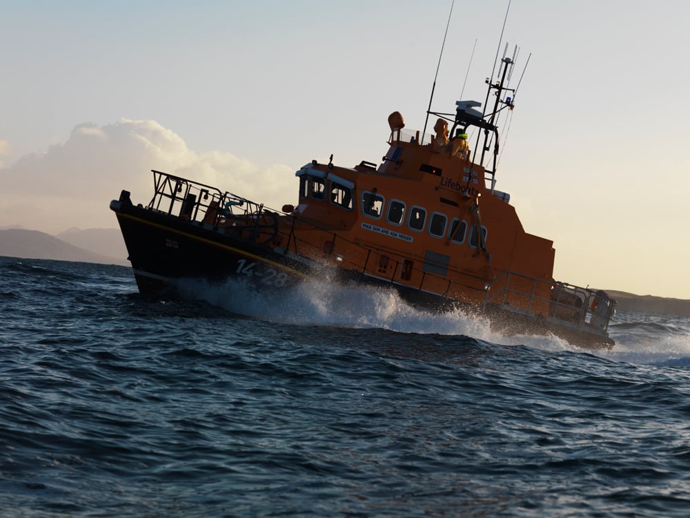 Achill Island RNLI's all-weather lifeboat at sea