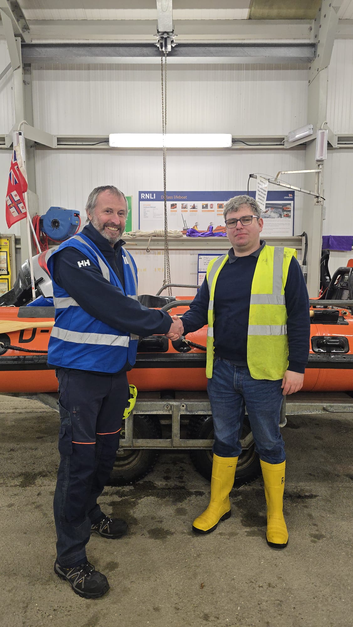 L-R ,RNLI Assessor , Dan Back