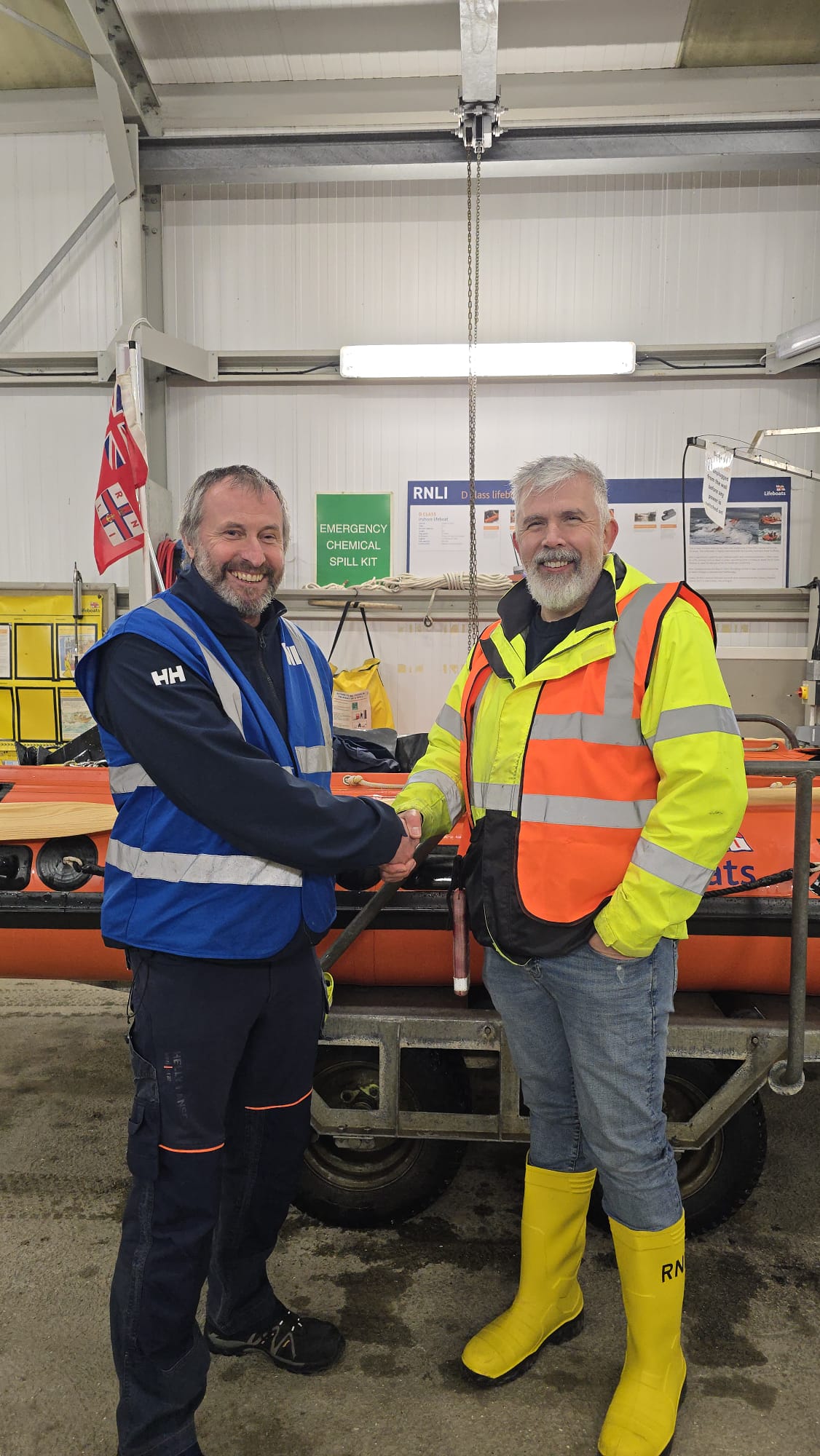 L-R RNLI Assessor , Mike Fox.