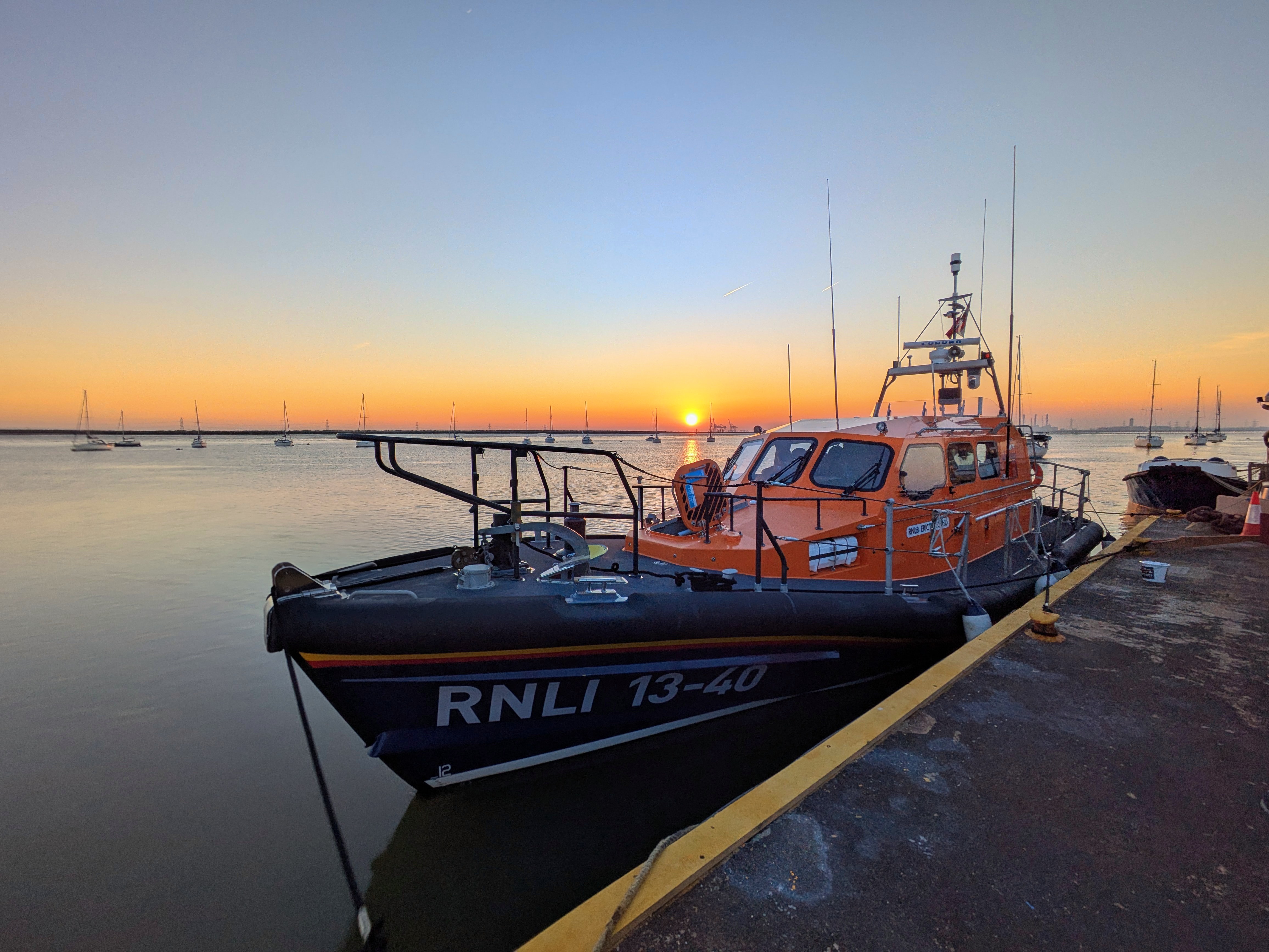 Sheerness RNLI relief lifeboat Eric's Legend. RNLI Launch a Memory lifeboat 13-40