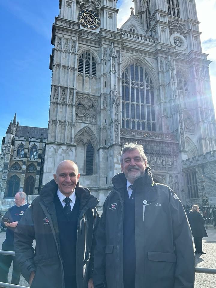 Mark with LA David Williams at the 200th anniversary celebration at Westminster Abbey