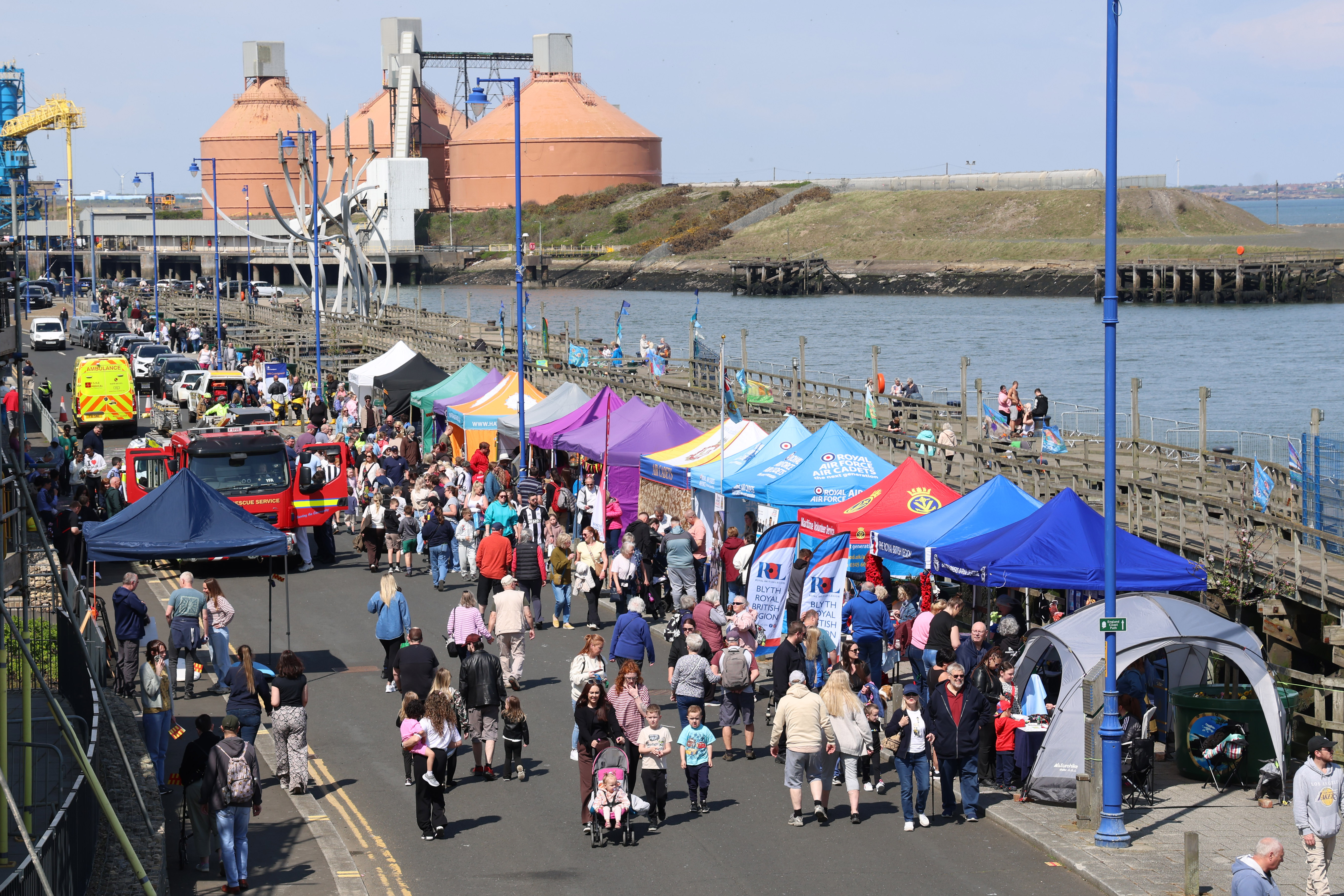 Shot of street activities at event