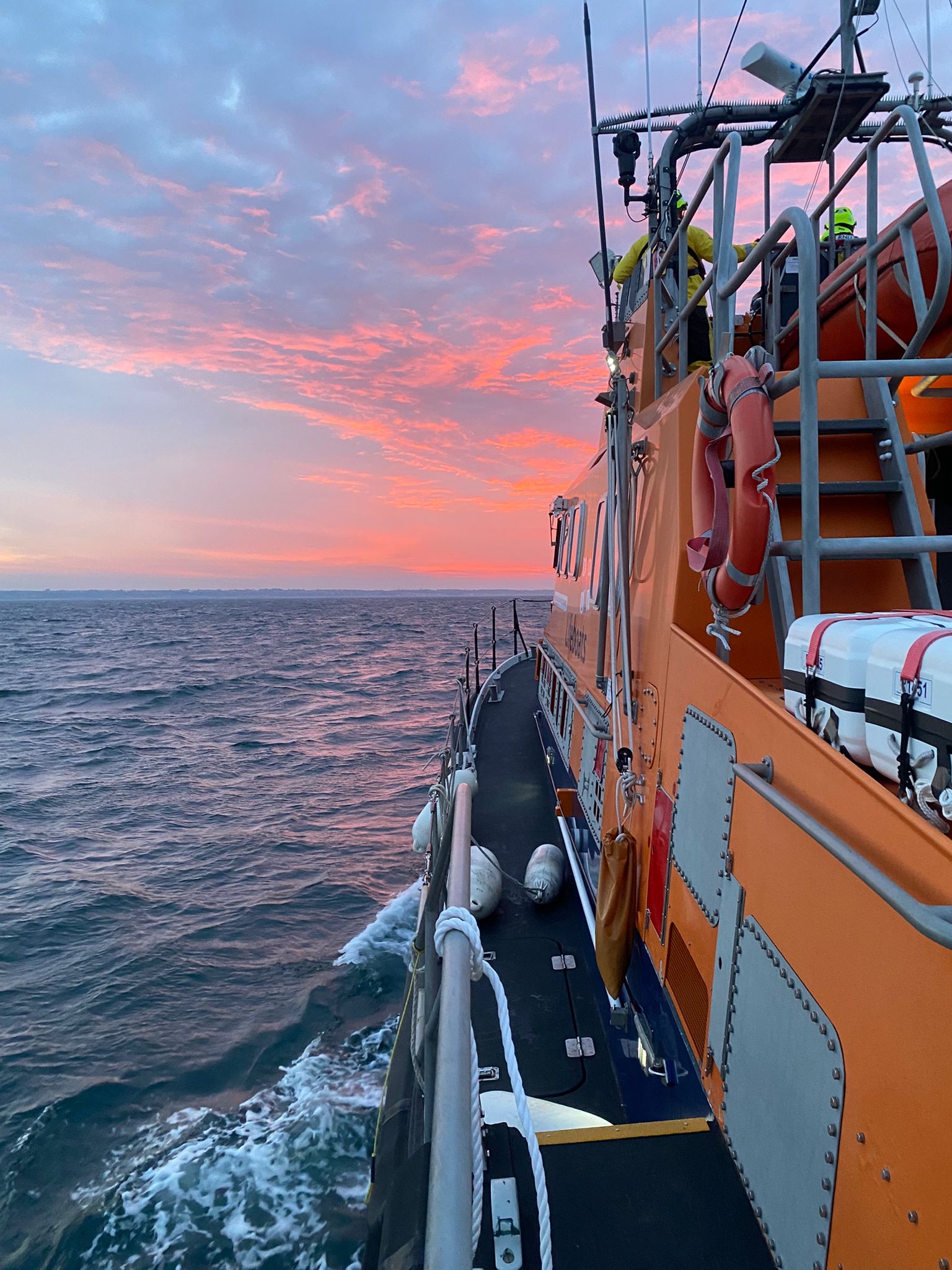 Morning sunrise on passage back to Yarmouth