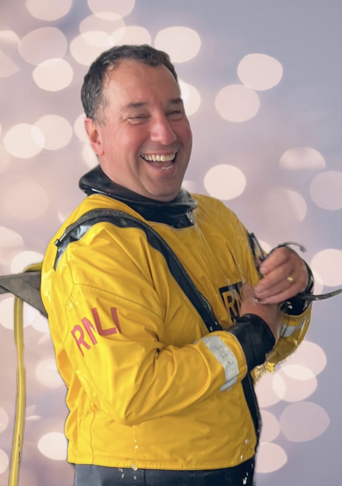 Daryl James in dry suit