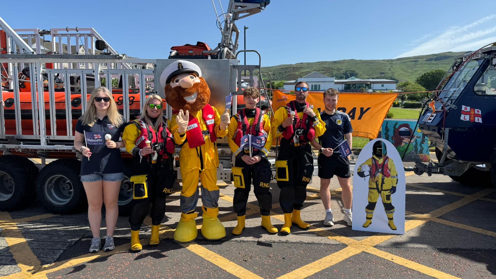 Crew with the lifeboat