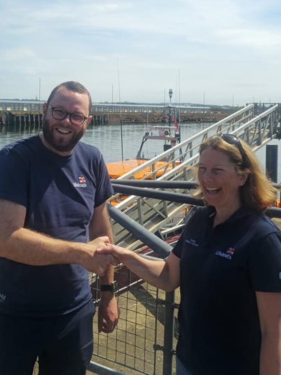 Jenn is pictured with Alistair after completing her final assessment.