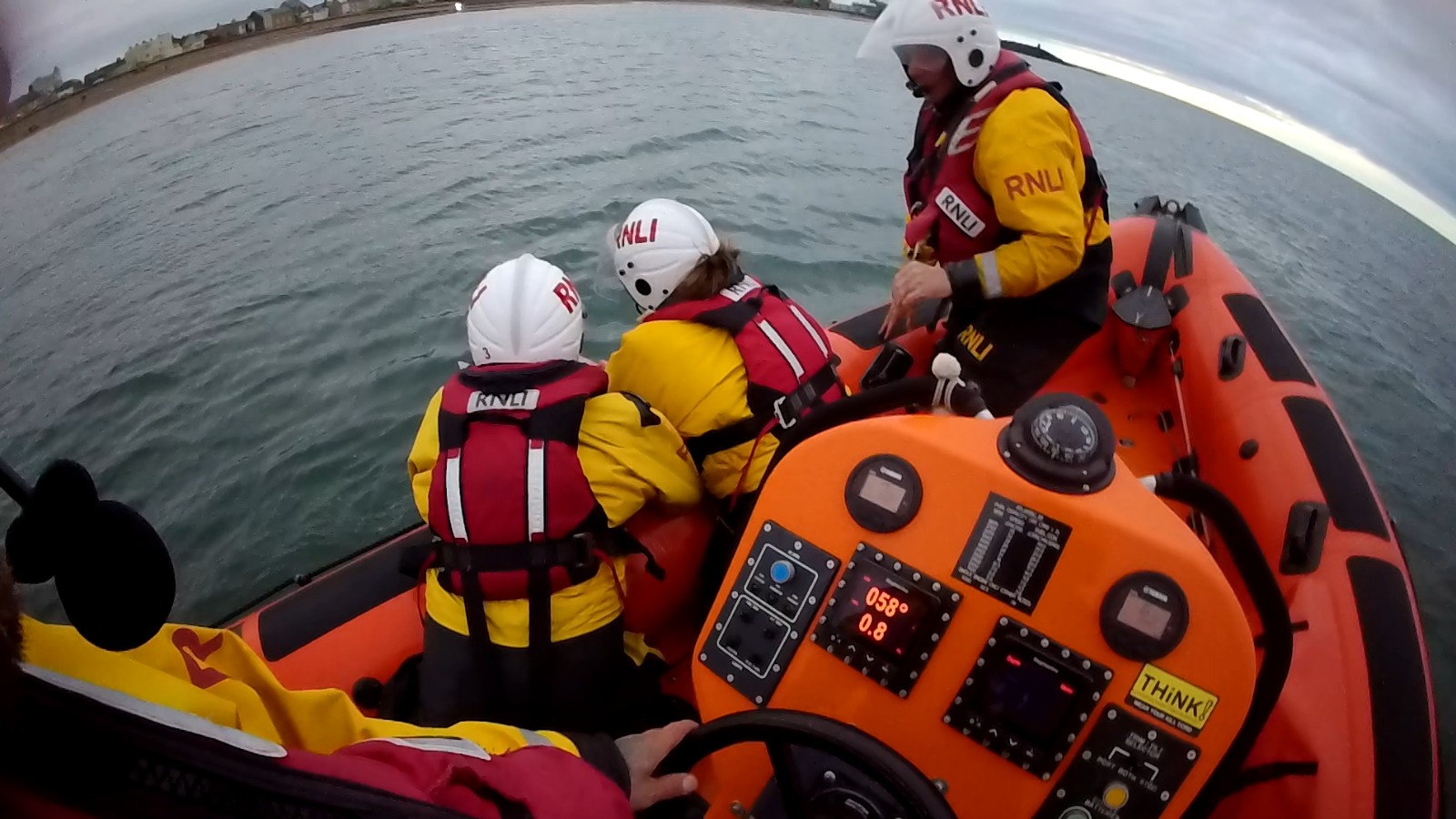 Lifeboat rescue in progress