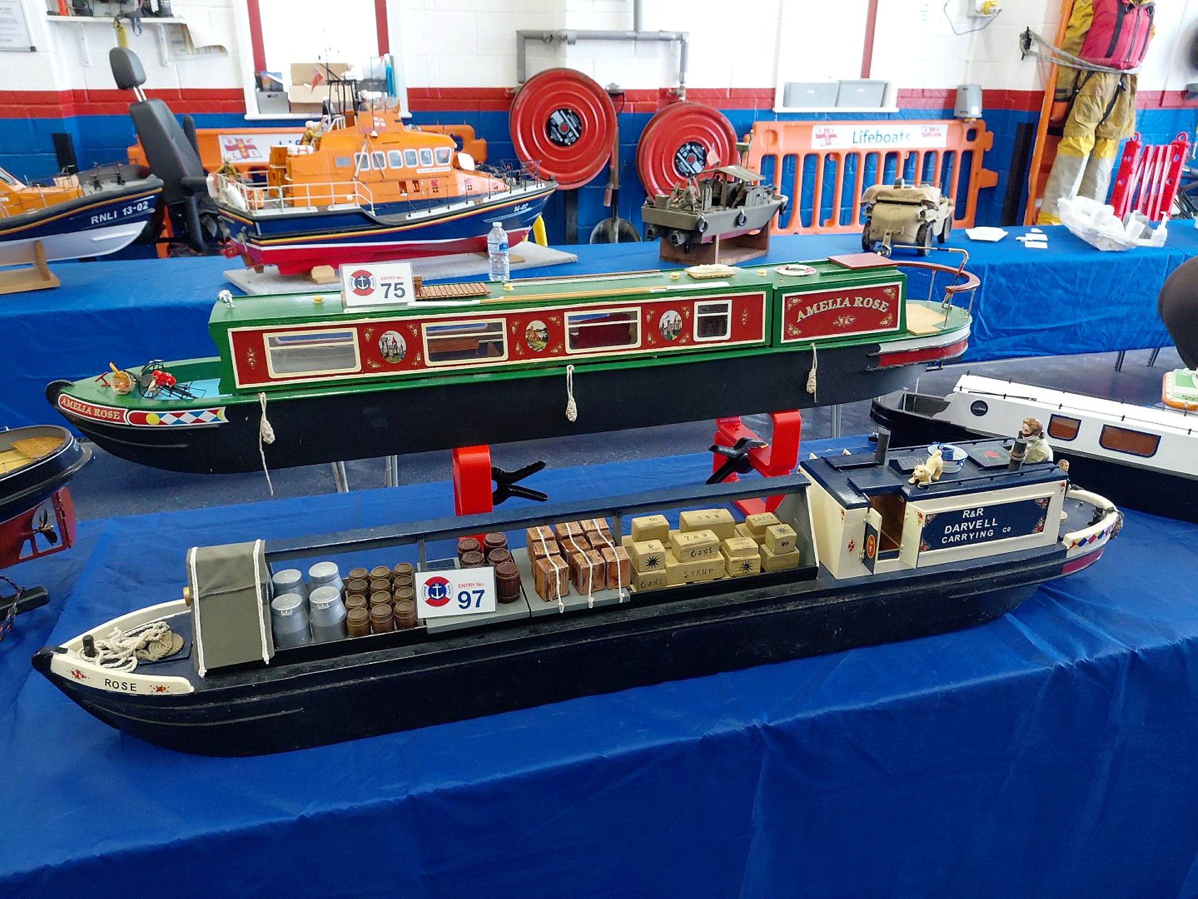 The Heron Model Boat Club display at the Whitstable RNLI Boathouse on Sunday.