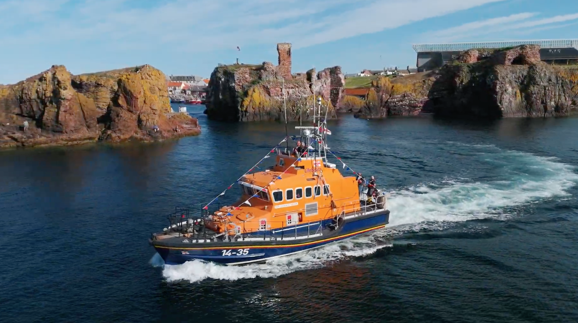 Aerial photo of lifeboat