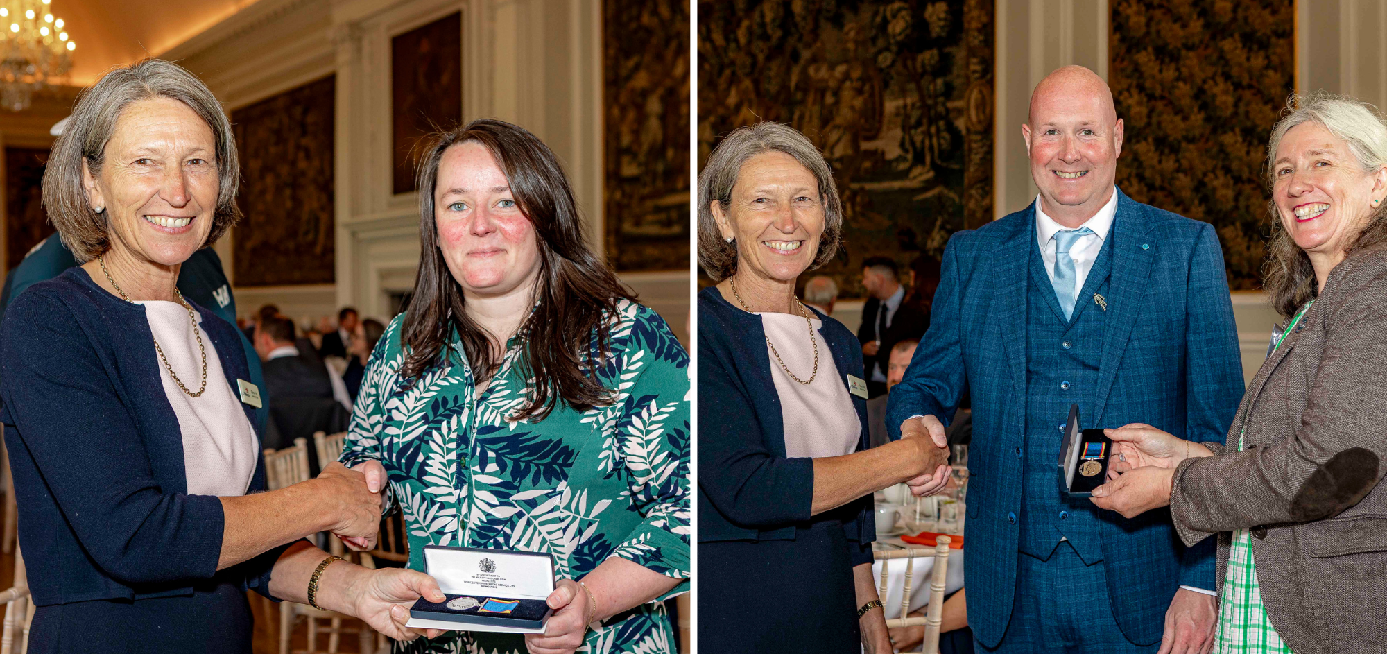 Pictured L-R: Fiona Fell, deputy chair of the RNLI and Cara McEachern Pictured L-R: Fiona Fell, deputy chair of the RNLI, Duncan MacGillivray and Carolyn Greene RNLI Chief People Officer