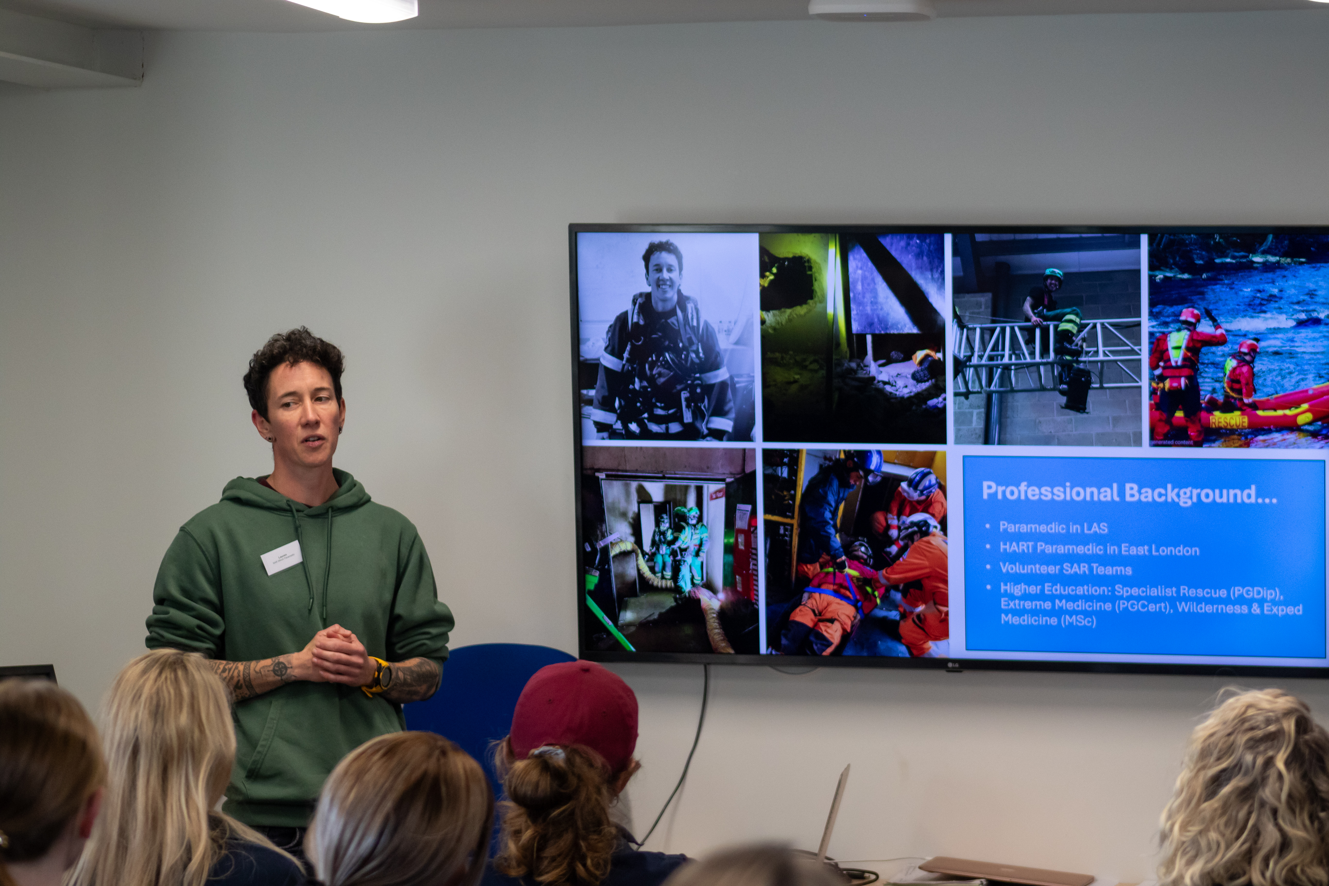 Presentation by Lauren Hooper - Winch Paramedic on Rescue 336 Helicopter