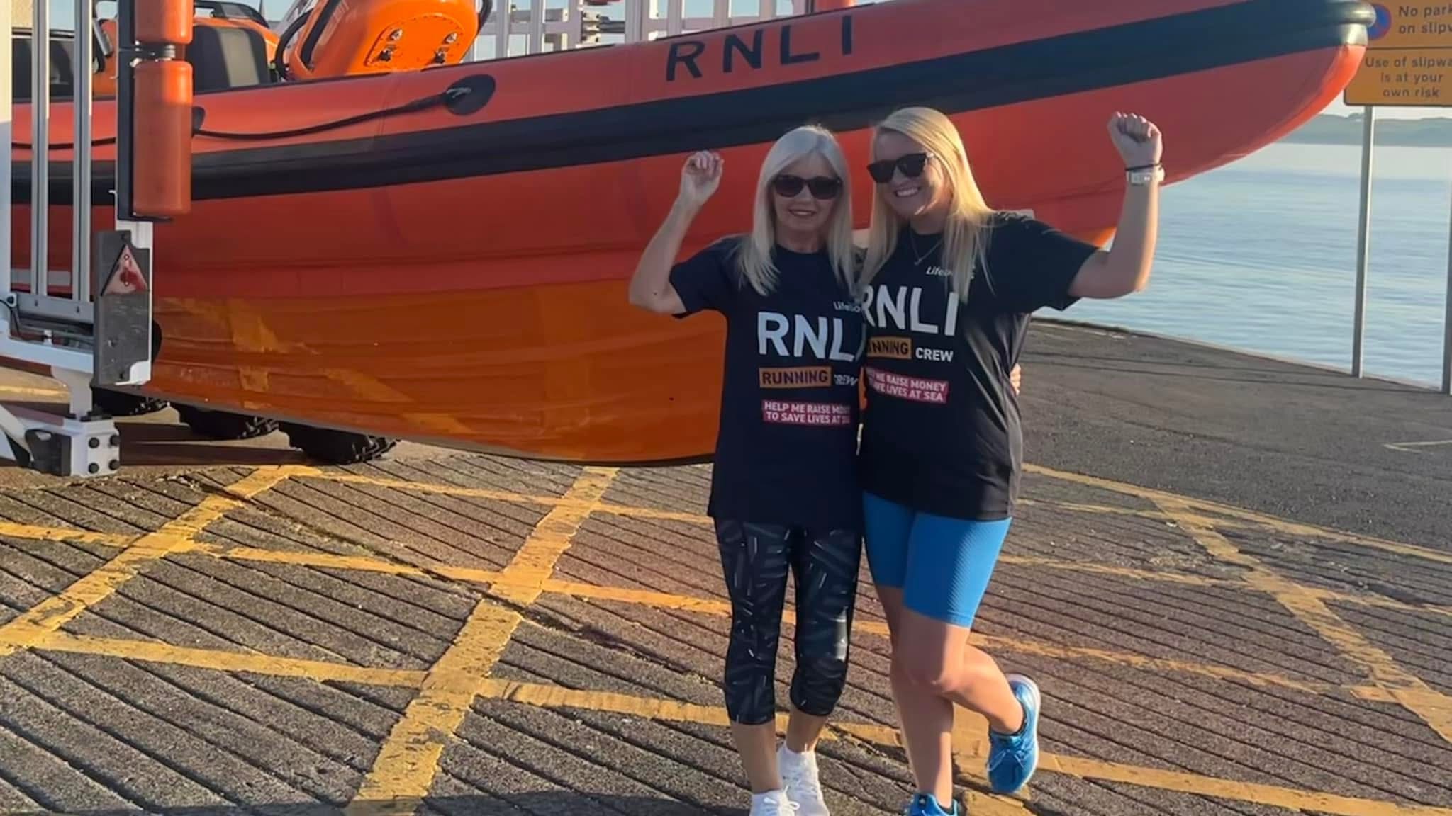 Jane and Claire visiting Largs RNLI