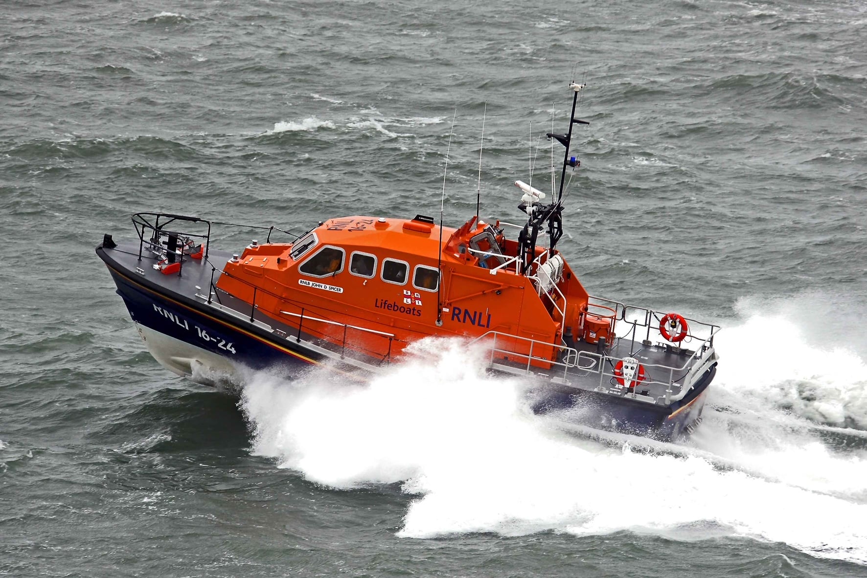 Porthdinllaen Lifeboat at sea