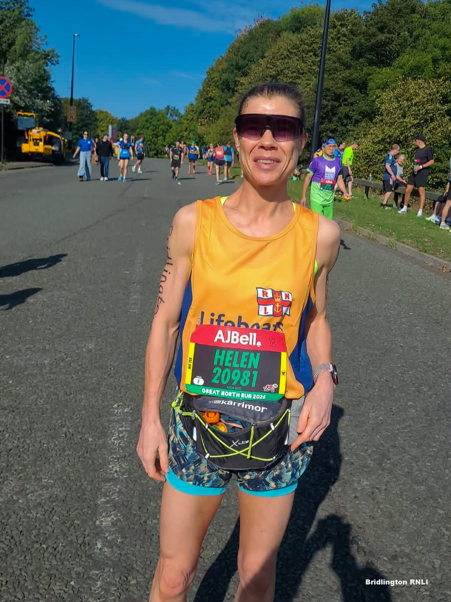 Helen Baxter ready to start the Great North Run.