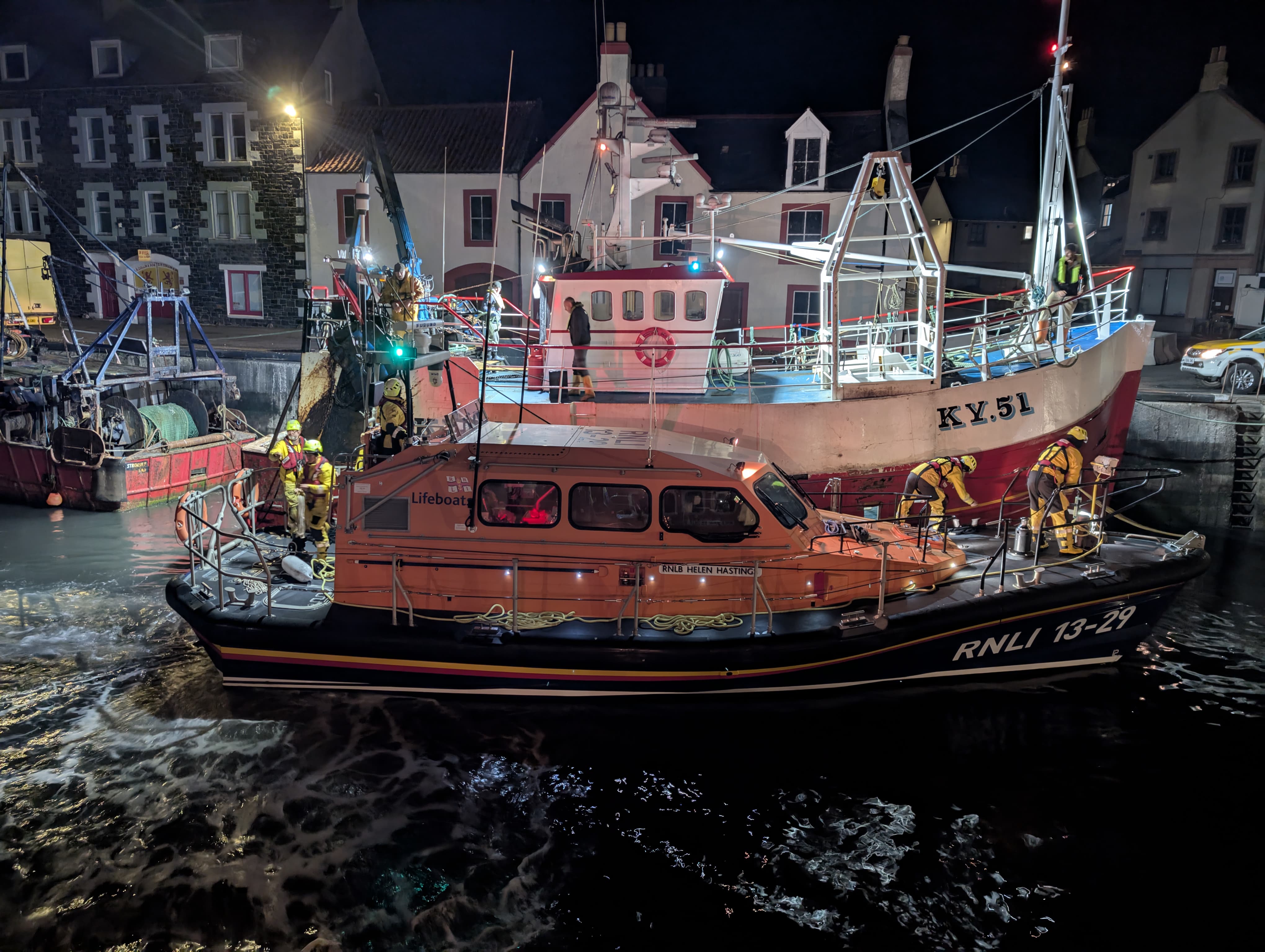 Two boats in harbour