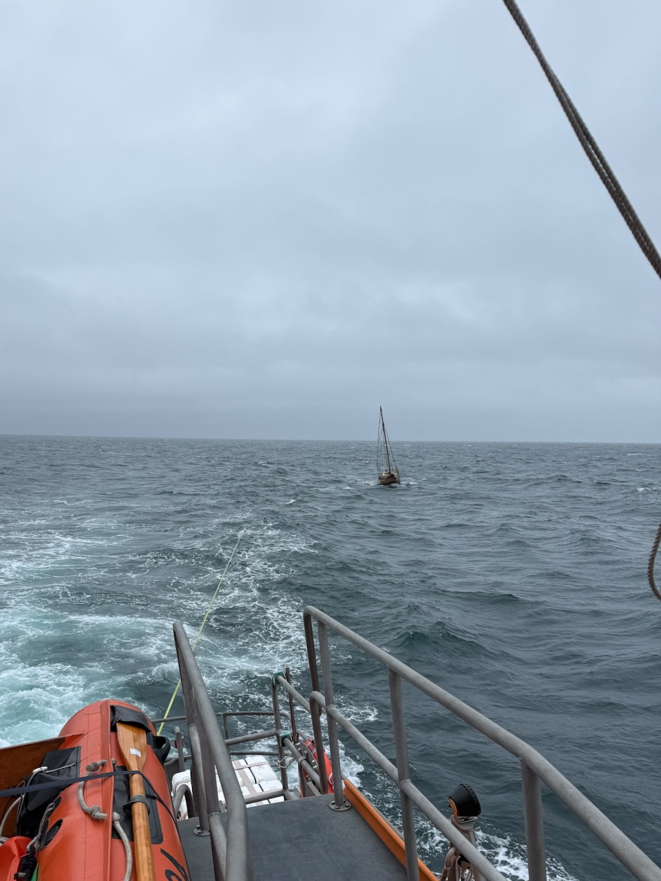 Vessel under tow