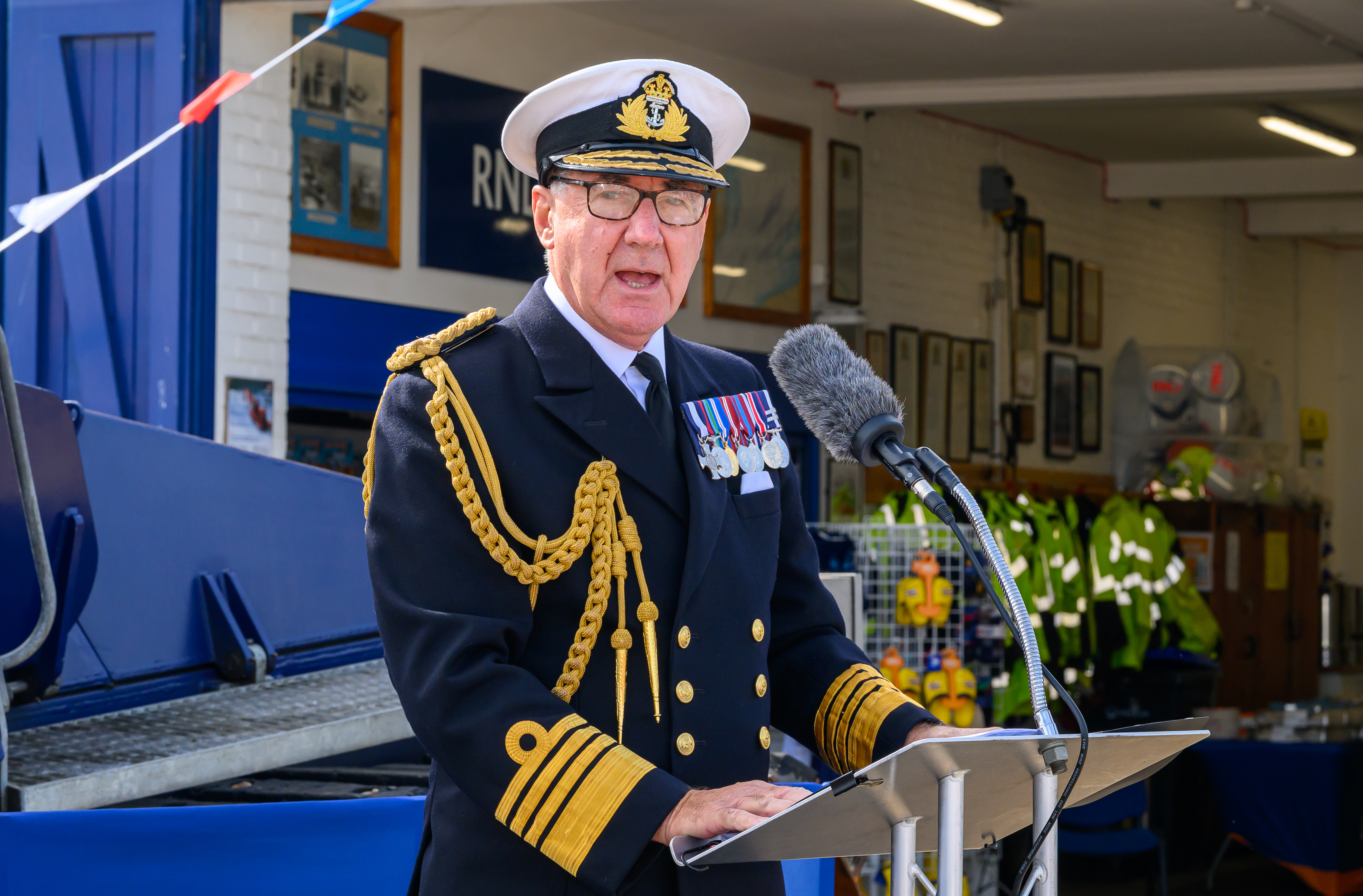 Admiral Sir George Zambellas GCB, DSC, DL, Lord Warden of the Cinque Ports.