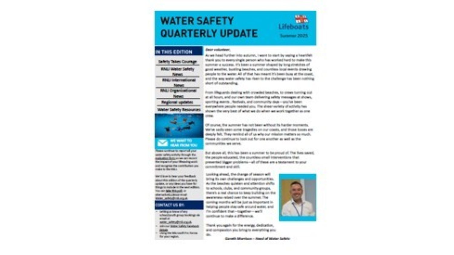 Summer 2025 Water Safety Quarterly Update