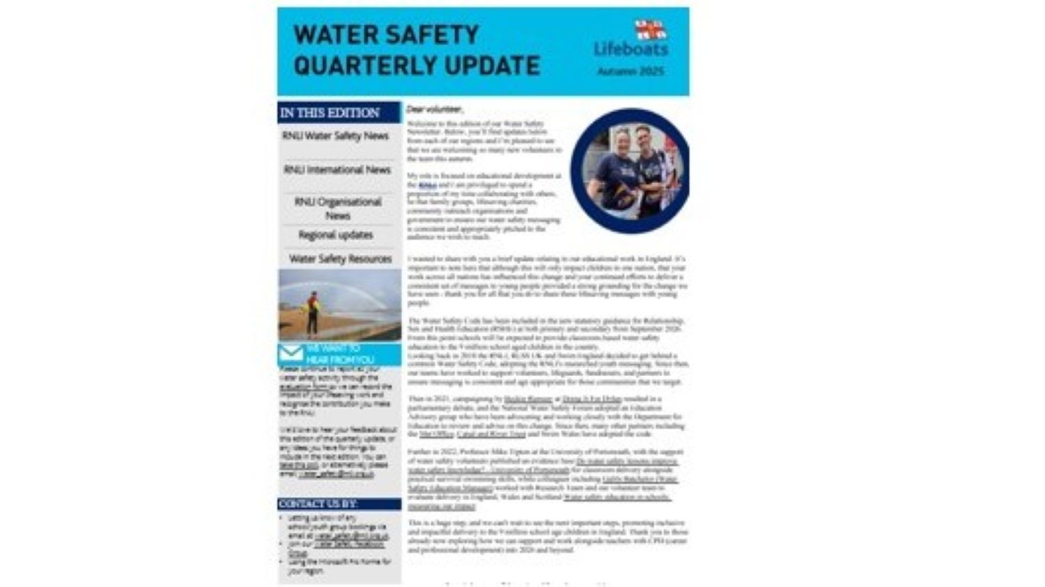 Water Safety Newsletter Thumbnail