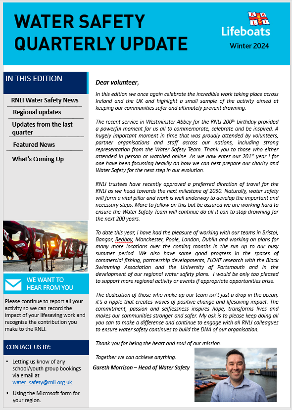 water safety newsletter thumbnail