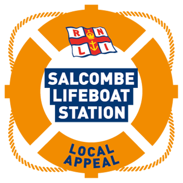 Salcombe Lifeboat Appeal badge, featuring RNLI logo.