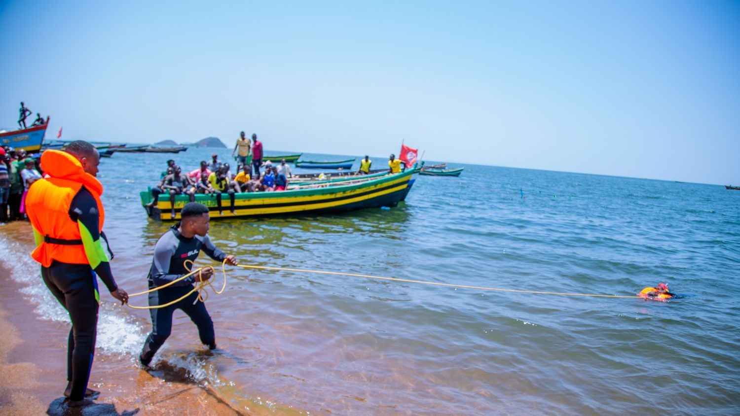 Man saving someone from the sea