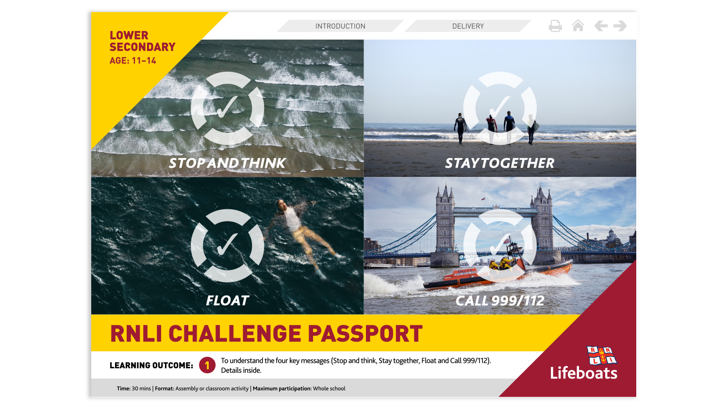 RNLI Challenge Passport Challenge Guidance Notes.