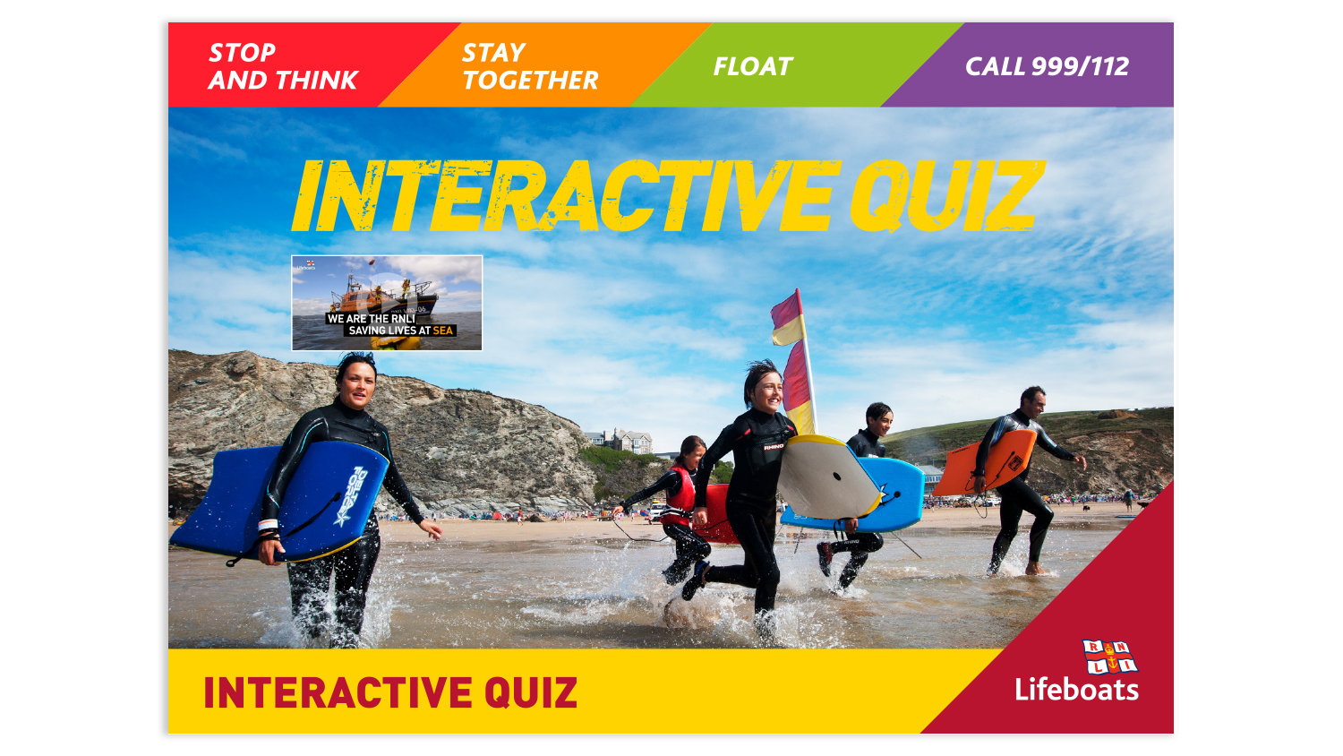 Interactive quiz slides.