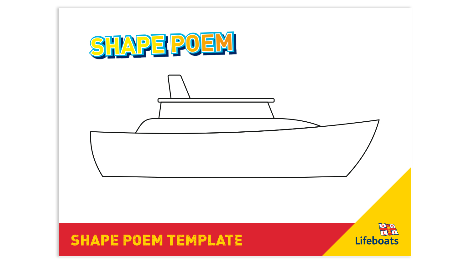 Shape Poem Template.