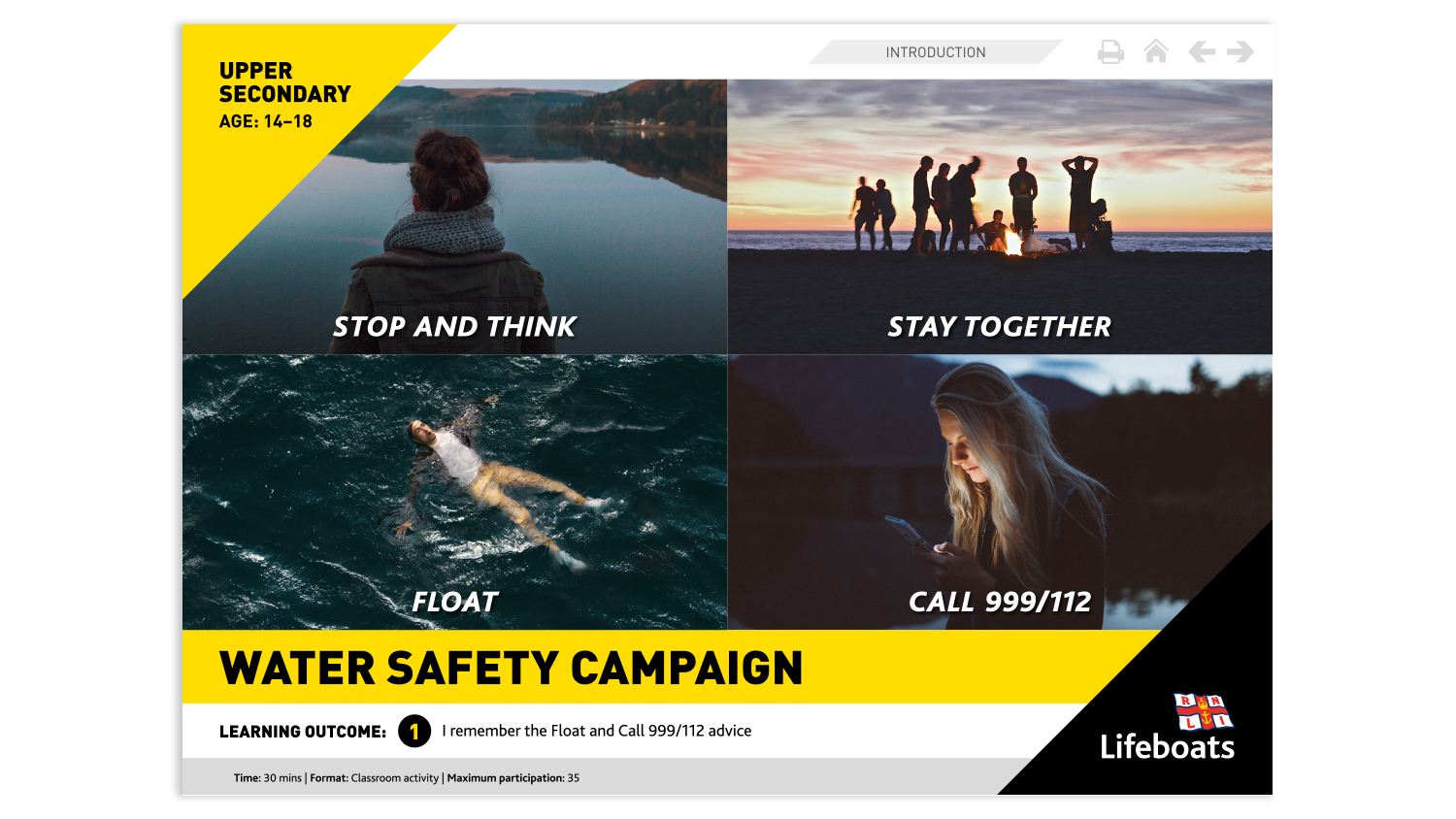 Water Safety Guidance notes.