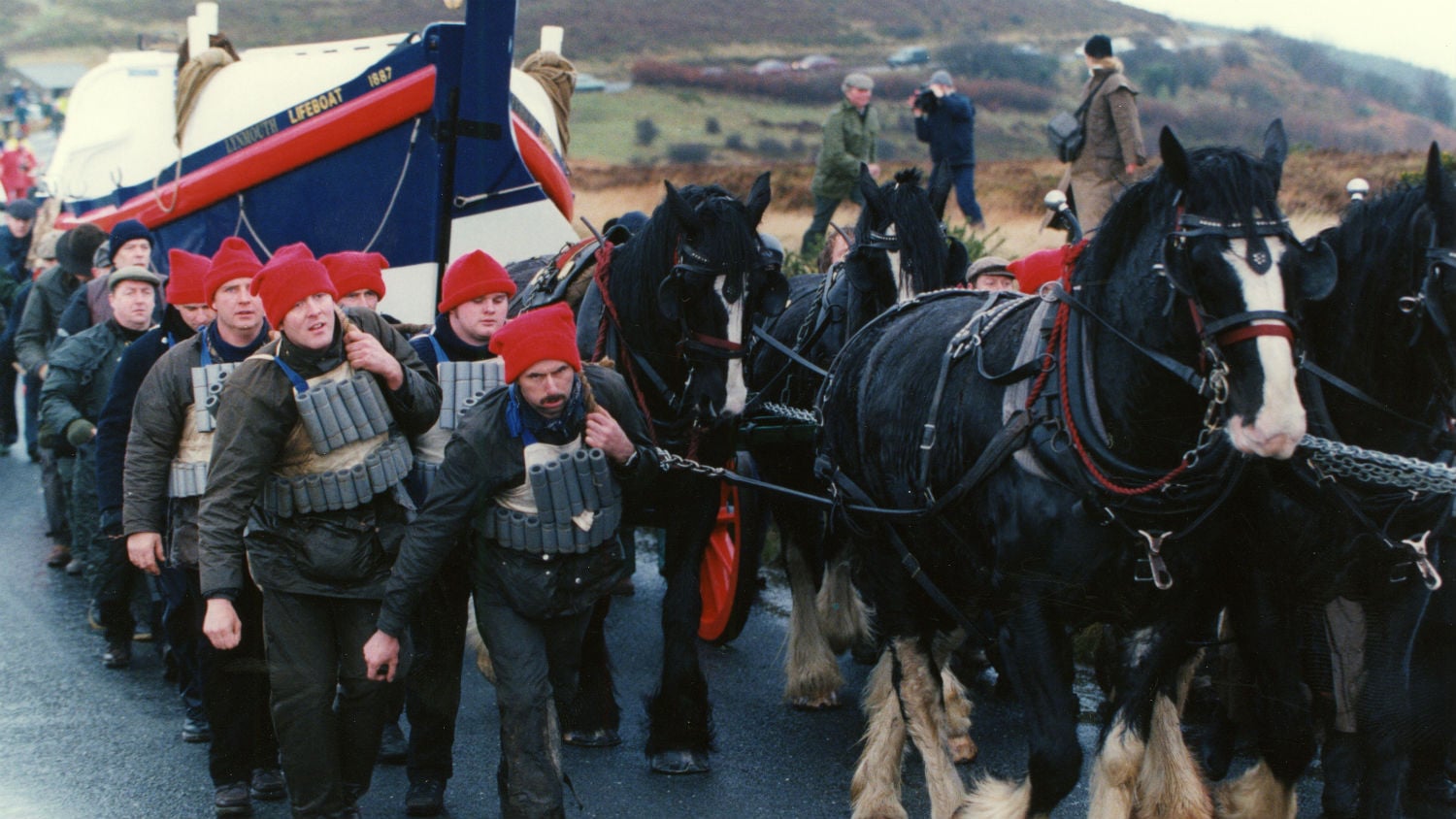 1999 re-enactment of the Porlock Weir launch