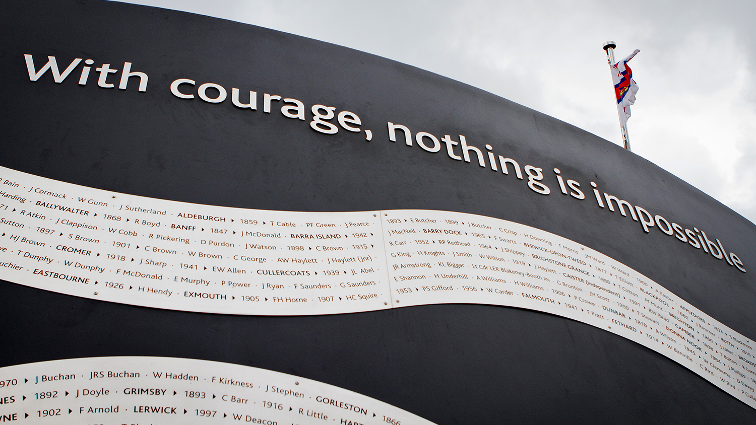 The name of every single RNLI lifeboat crew member lost at sea while endeavouring to save others is commemorated on the RNLI Memorial in Poole, Dorset