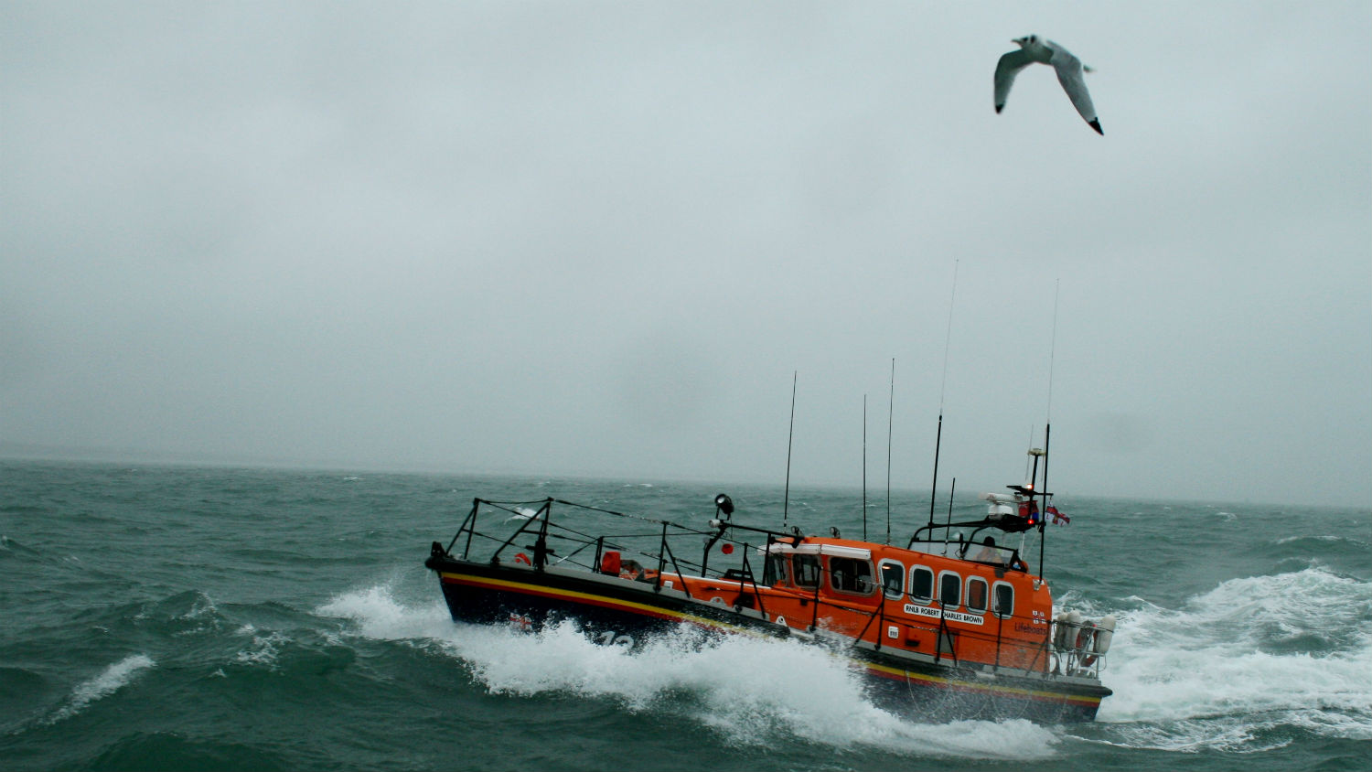 Swanage RNLI's Mersey class lifeboat, Robert Charles Brown, in 2014